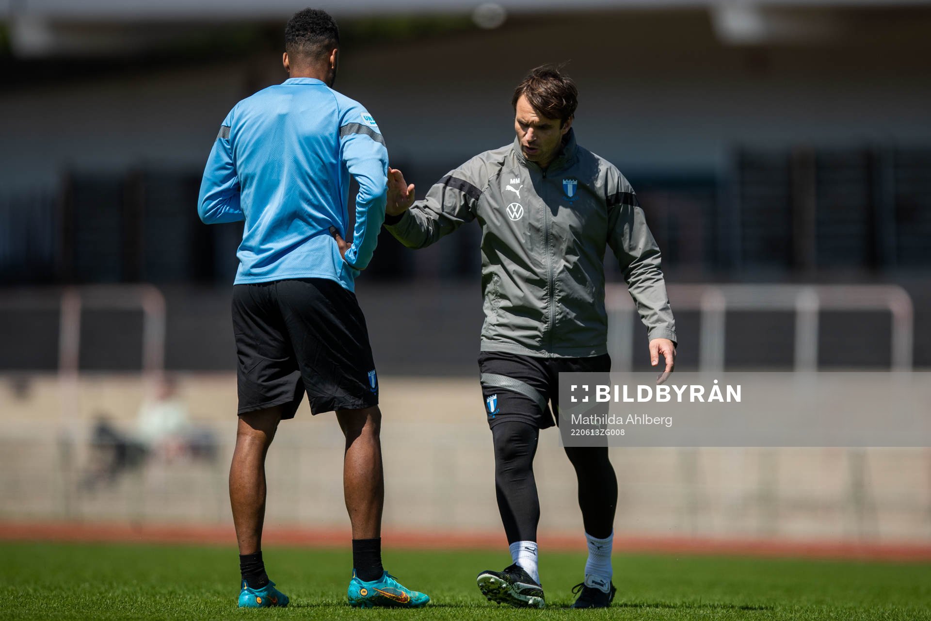 Isaac Kiese Thelin och tränare Milos Milojevic