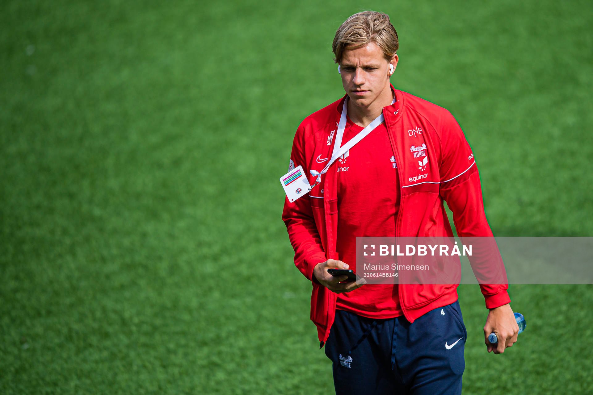 Jesper Norman Daland of Norway ahead of the UEFA European Under-21 Qualifier football match between Norway and Azerbaijan on June 14, 2022 in Drammen.