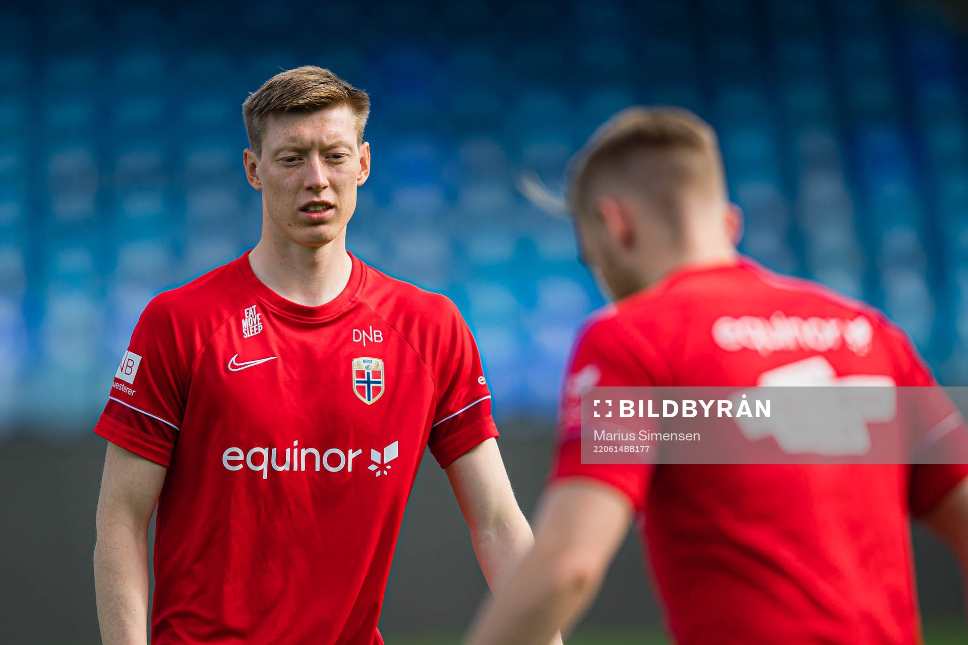 Ole Martin Lekven Kolskogen of Norway warms up