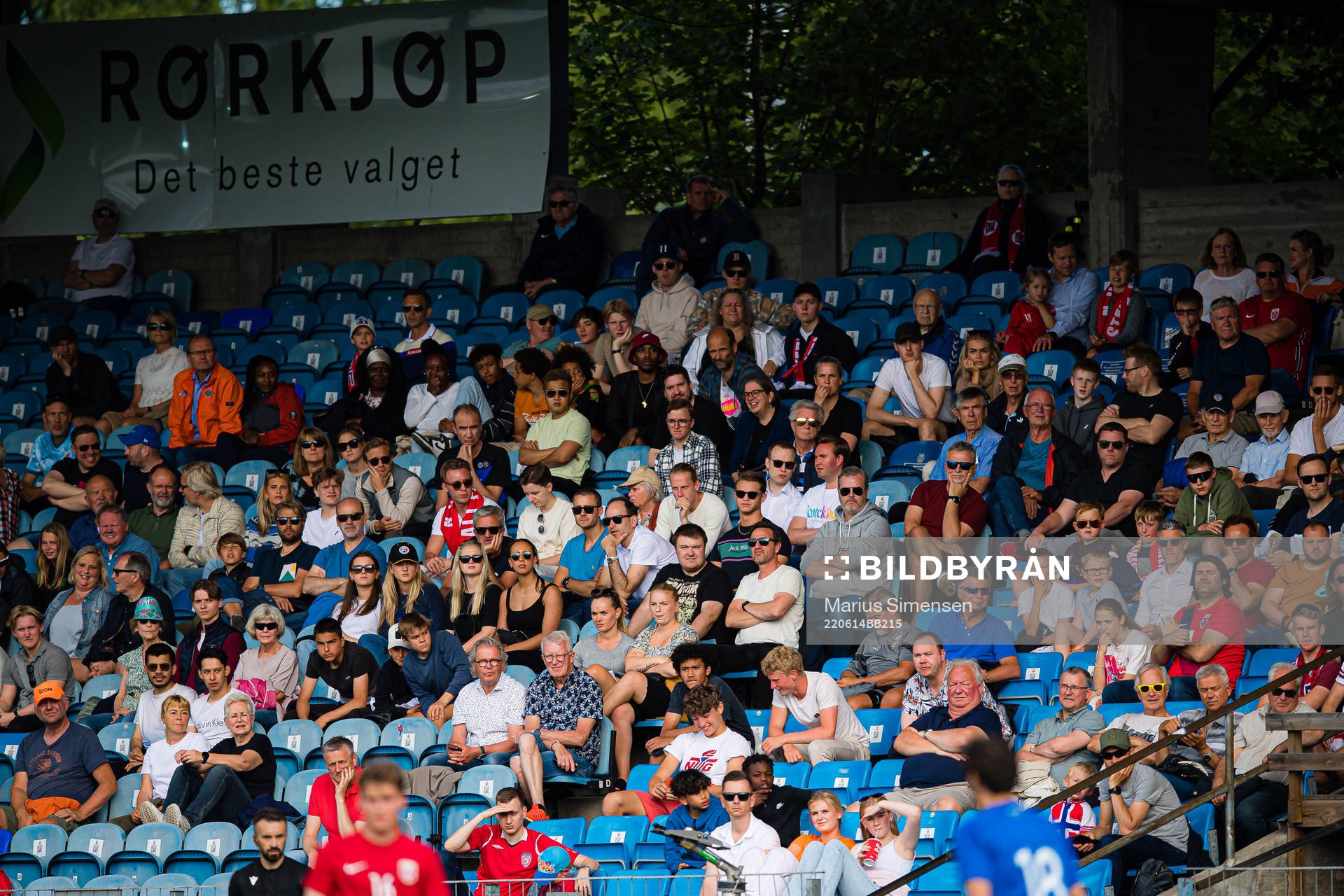 Spectators in the stands