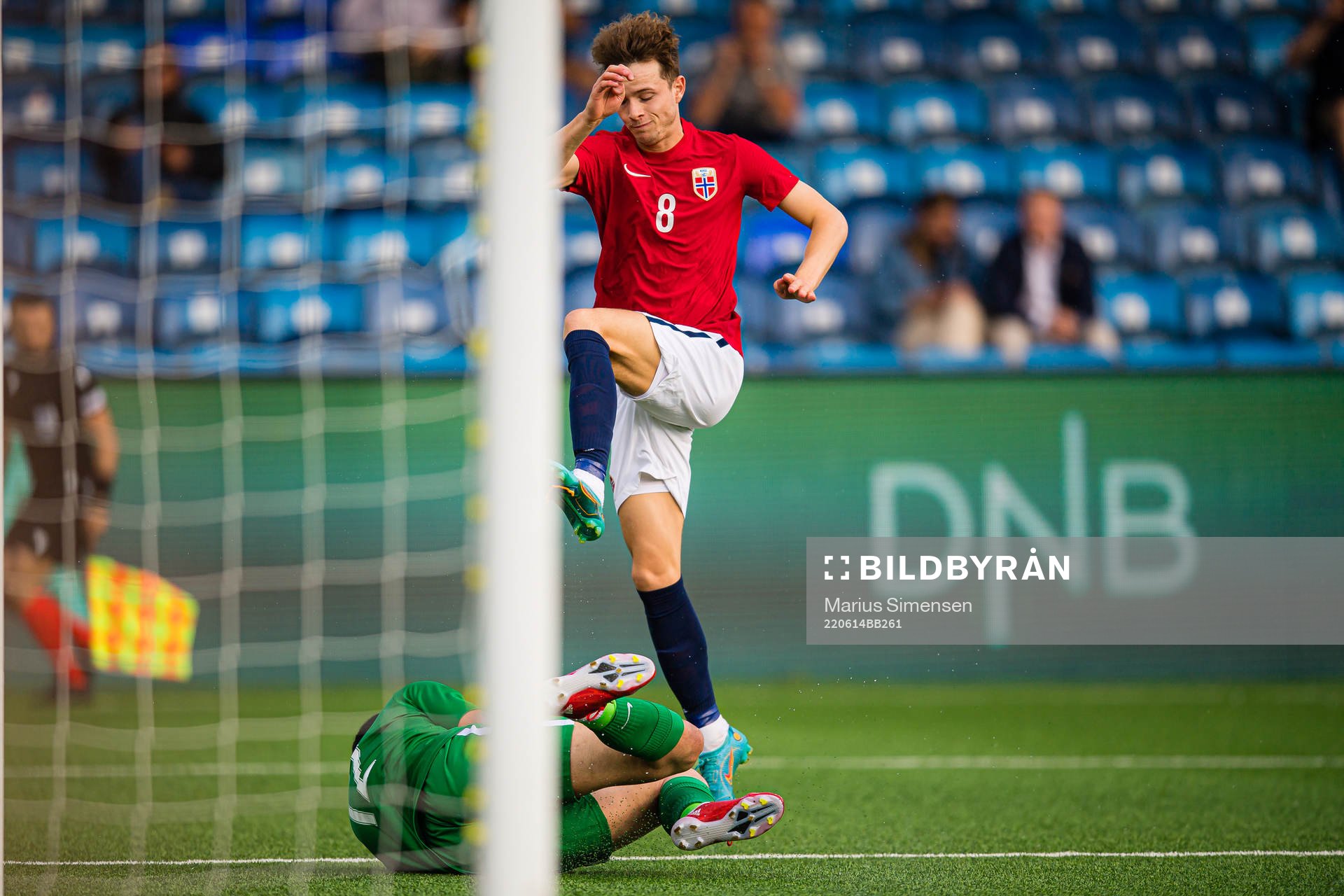Håkon Evjen of Norway during the UEFA European Under-21 Qualifier football match between Norway and Azerbaijan on June 14, 2022 in Drammen.