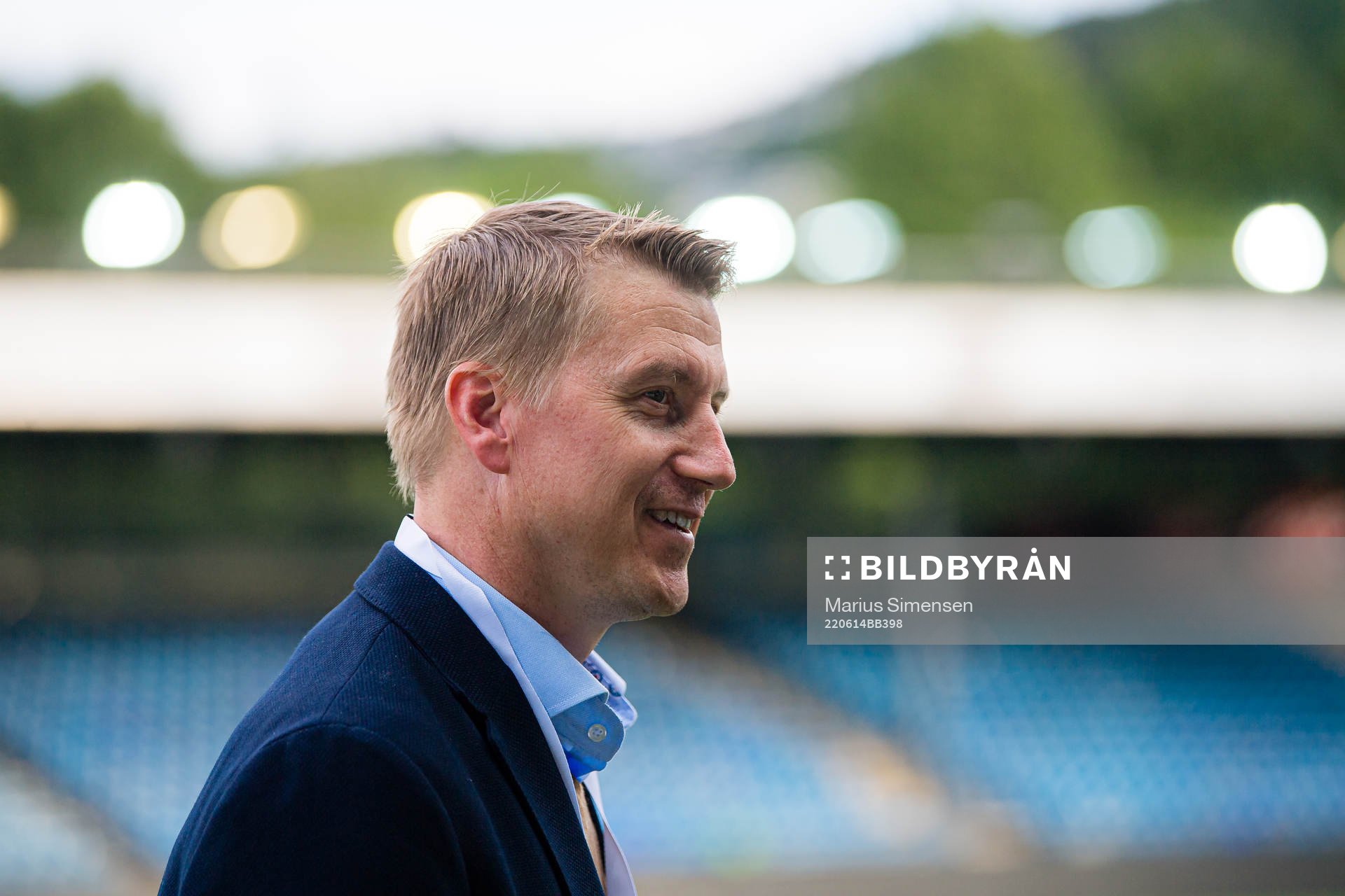 Leif Gunnar Smerud, head coach of Norway, after the UEFA European Under-21 Qualifier football match between Norway and Azerbaijan on June 14, 2022 in Drammen. 