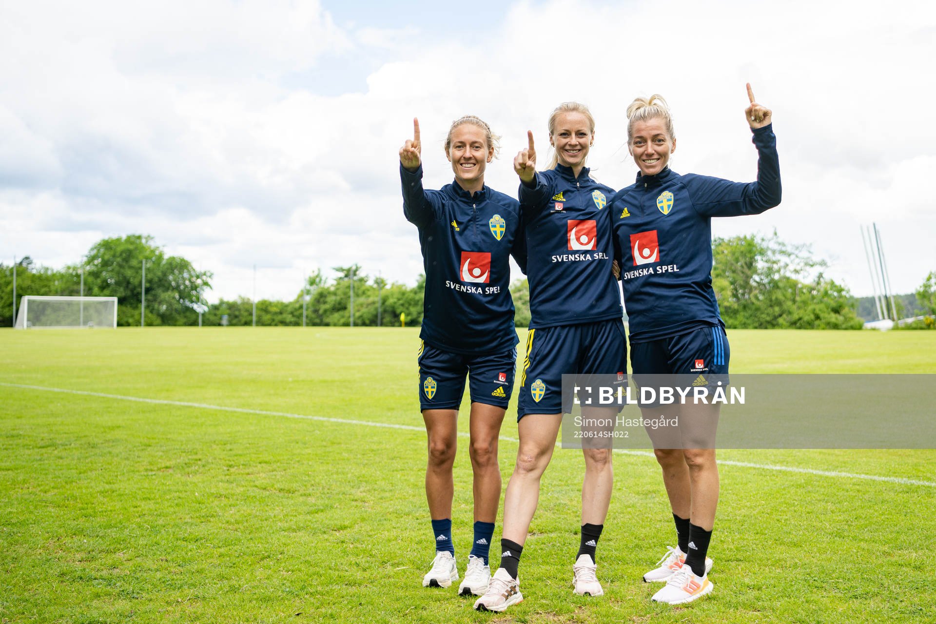 Emma Kullberg, Amanda Ilestedt and Linda Sembrant pose for