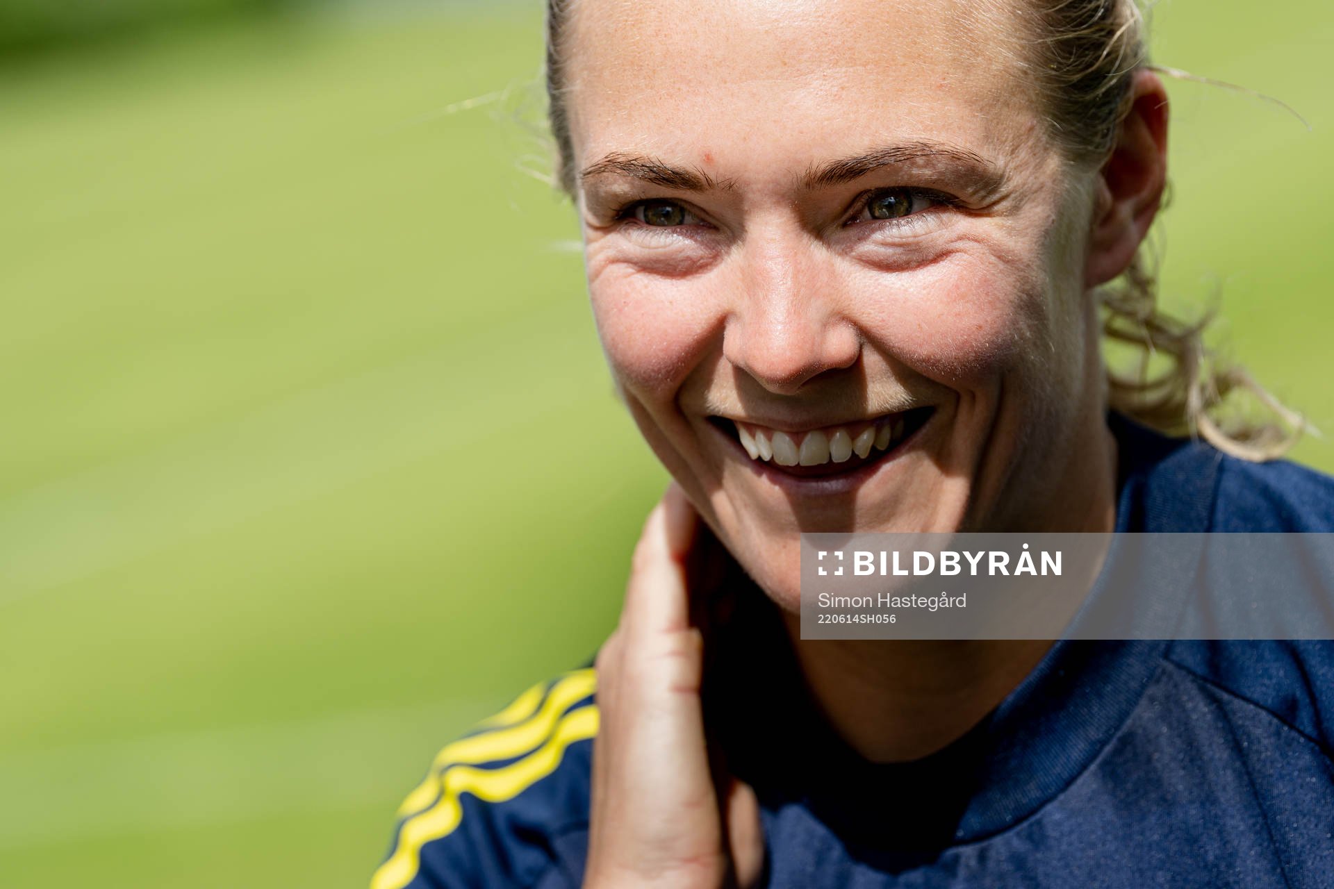 Magdalena Eriksson during a training session with the Swedish women's national football team on June 14, 2022 in Stockholm. 