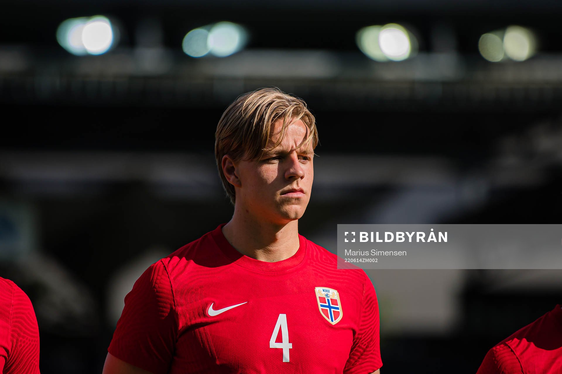 Jesper Norman Daland of Norway ahead of the UEFA European Under-21 Qualifier football match between Norway and Azerbaijan on June 14, 2022 in Drammen.
