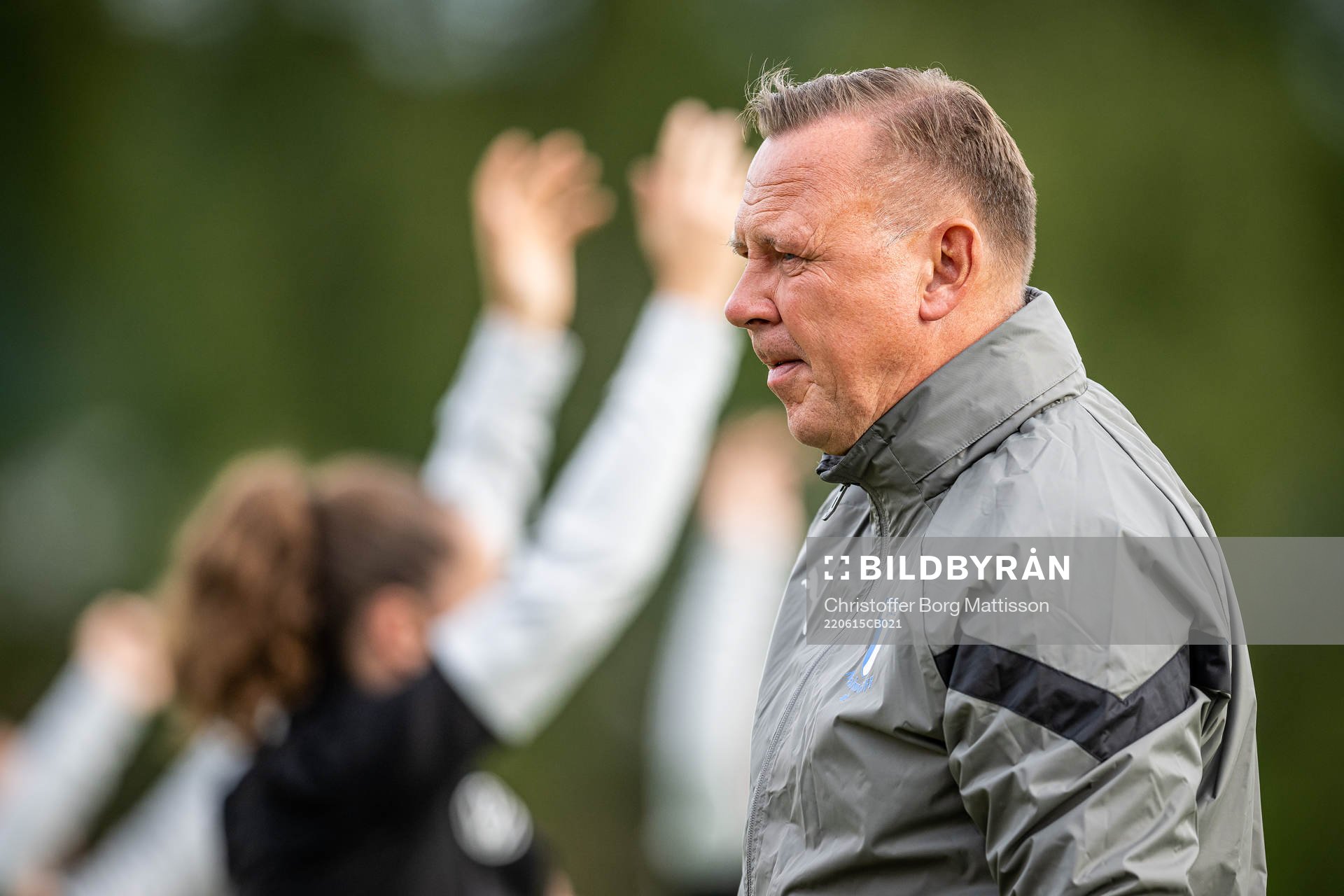 Malmö FFs lagledare Anders Nilsson inför kvartsfinalen i Distriktsmästerskapet i fotboll mellan Södra Sandby och Malmö FF den 15 juni 2022 i Södra Sandby.