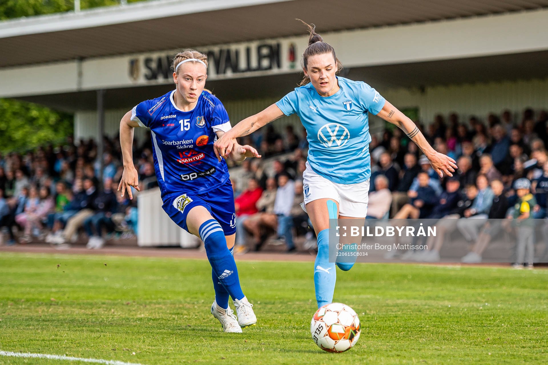 Södra Sandbys Agnes Mårtensson och Malmö FFs Saga
