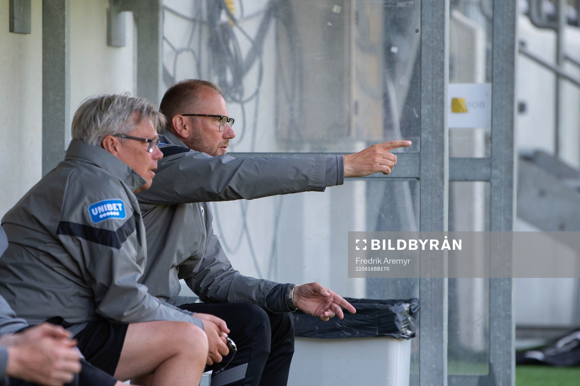 Halmstads Manager Magnus laglund och tränare Johan