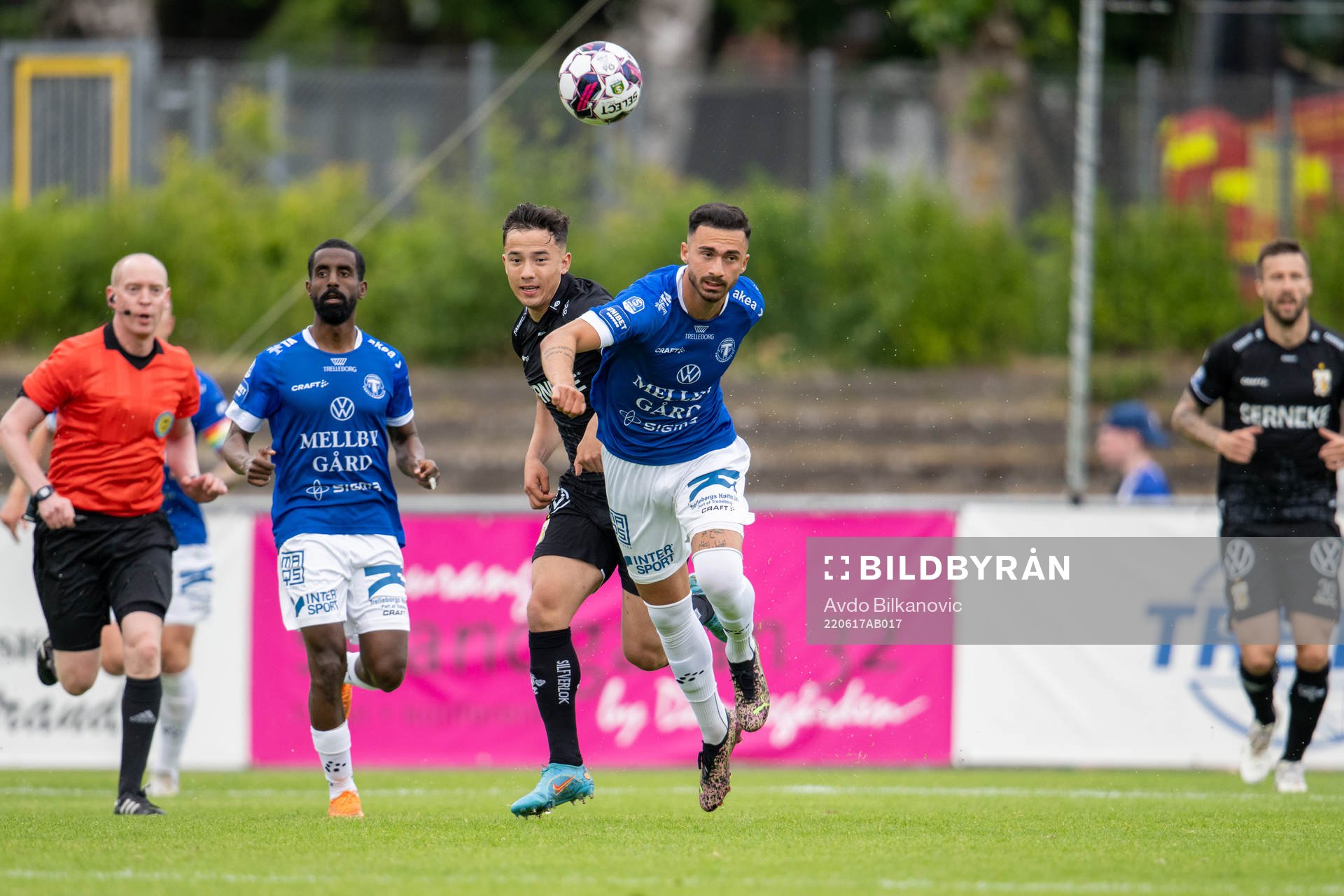 Trelleborgs Nicolas Mortensen under en träningsmatch mellan Trelleborg och IFK Göteborg den 17 juni 2022 i Trelleborg. 