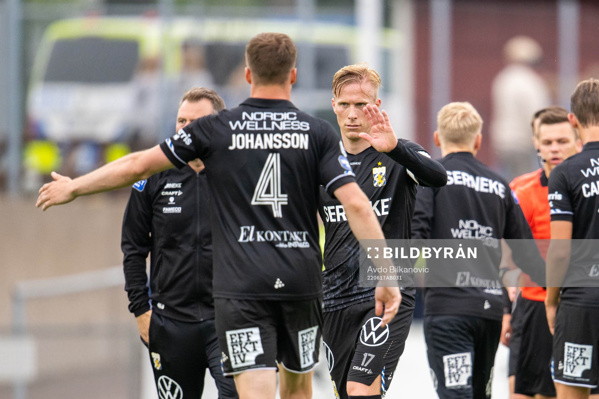 IFK Göteborgs Carl Johansson och Oscar Wendt jublar