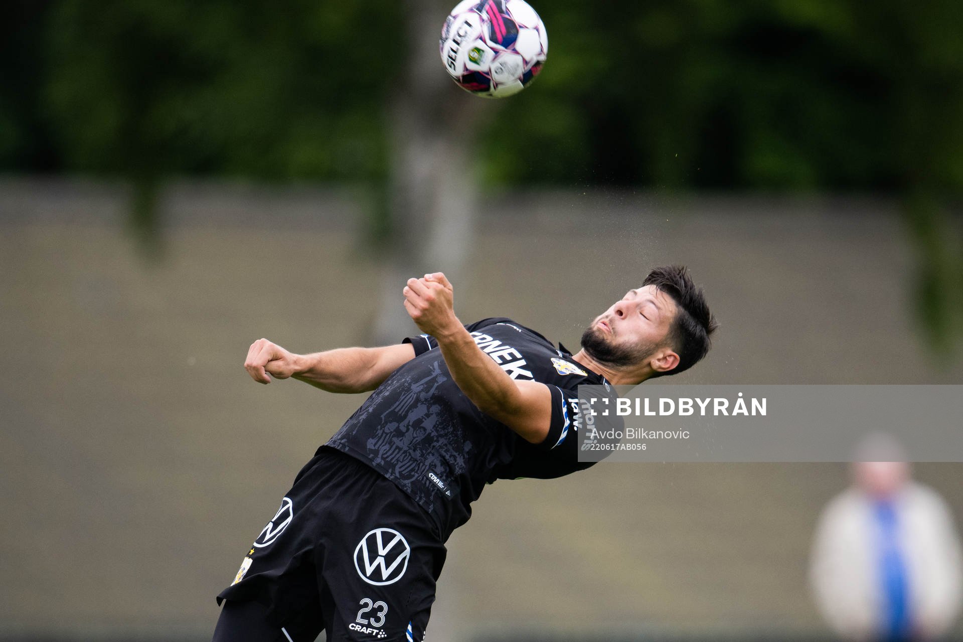 IFK Göteborgs Kevin Yakob under en träningsmatch mellan Trelleborg och IFK Göteborg den 17 juni 2022 i Trelleborg. 
