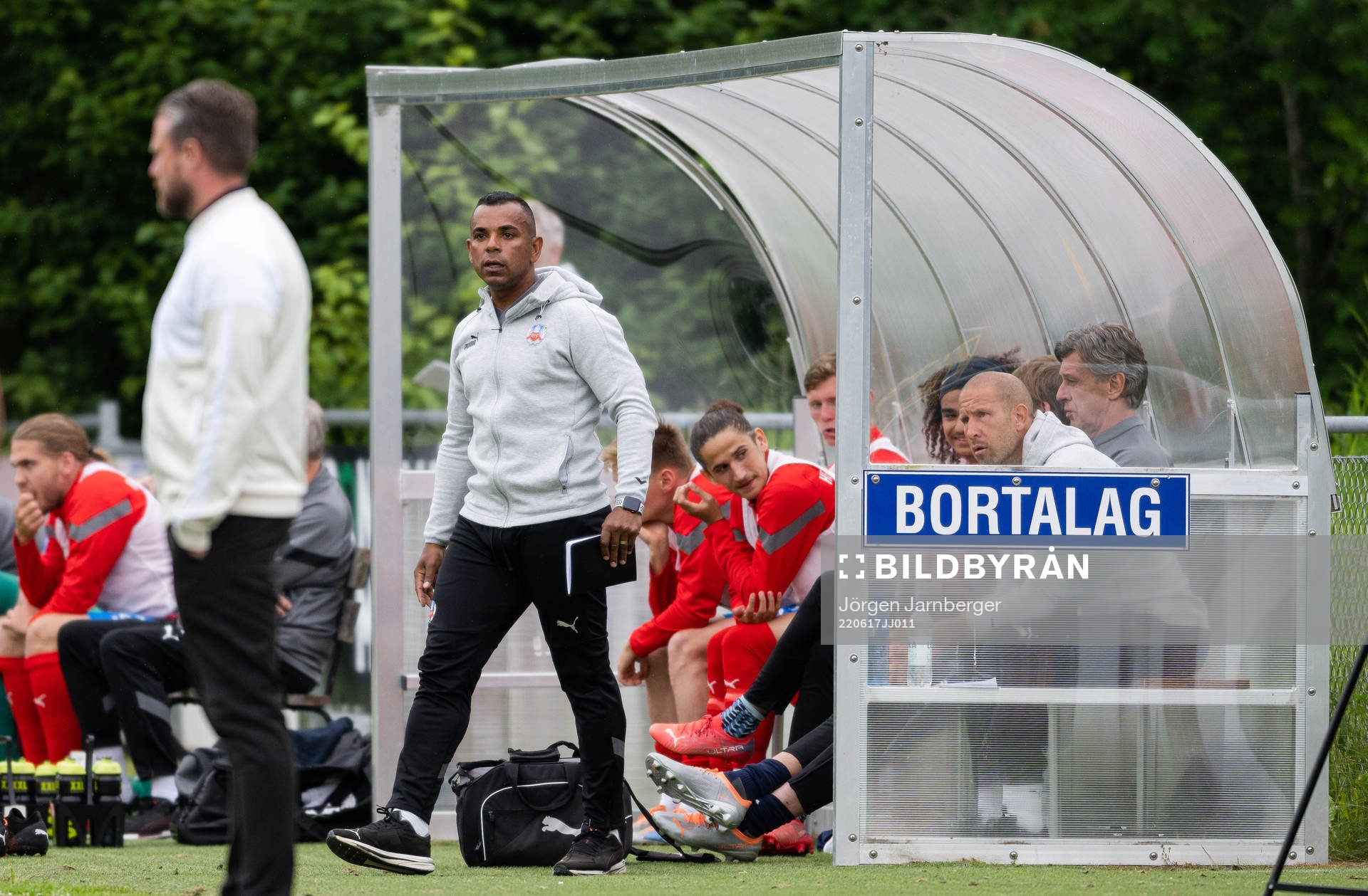Helsingborgs tränare Alvaro Santos och tränare Mattias