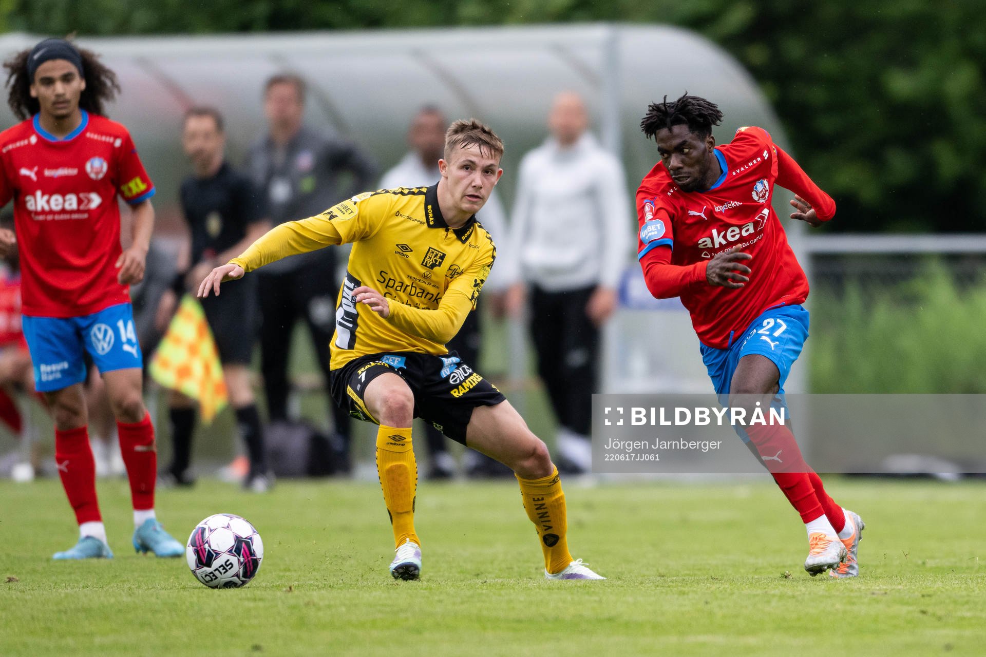 Elfsborgs Jacob Ondrejka och Helsingborgs Benjamin Acquah