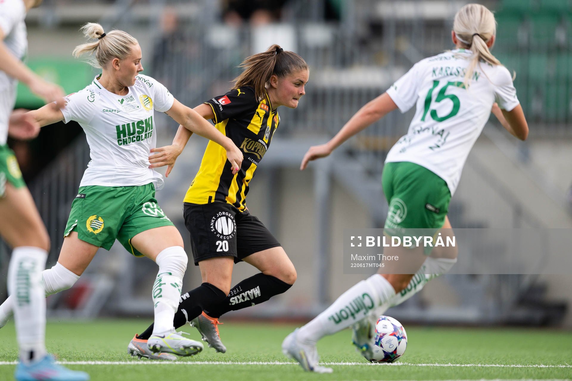 Hammarbys Emma Jansson och Häckens Hanna Wijk