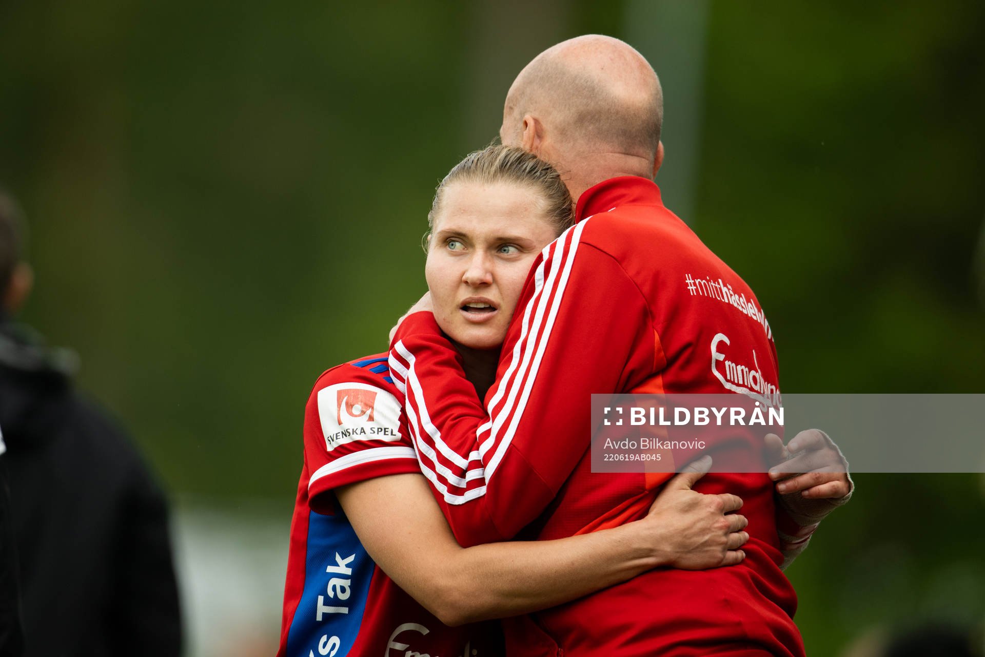 Vittsjös Katrina Gorry och Vittsjös tränare Thomas