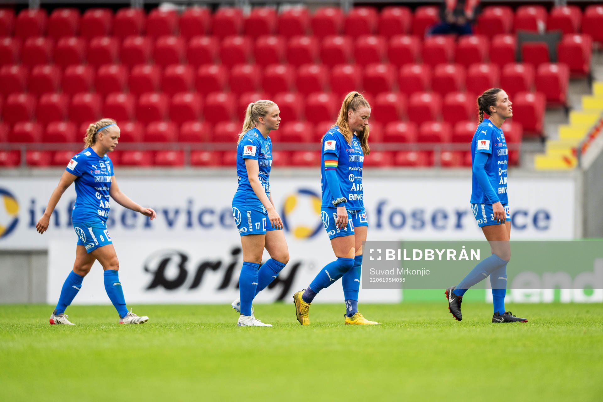 Kalmars Fanny Nilsson, Amanda Persson, Paige Culver och