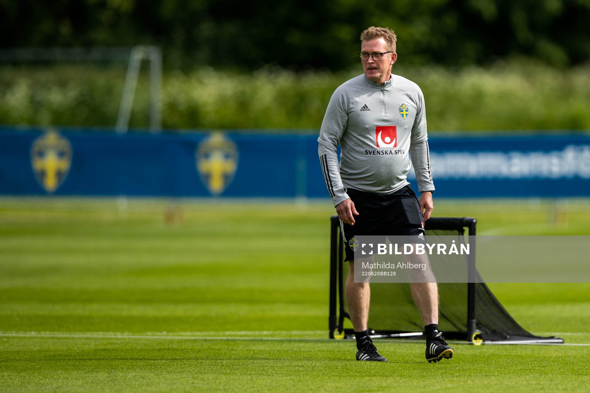 Leif Troedsson, goalkeeper coach, of the Swedish women's