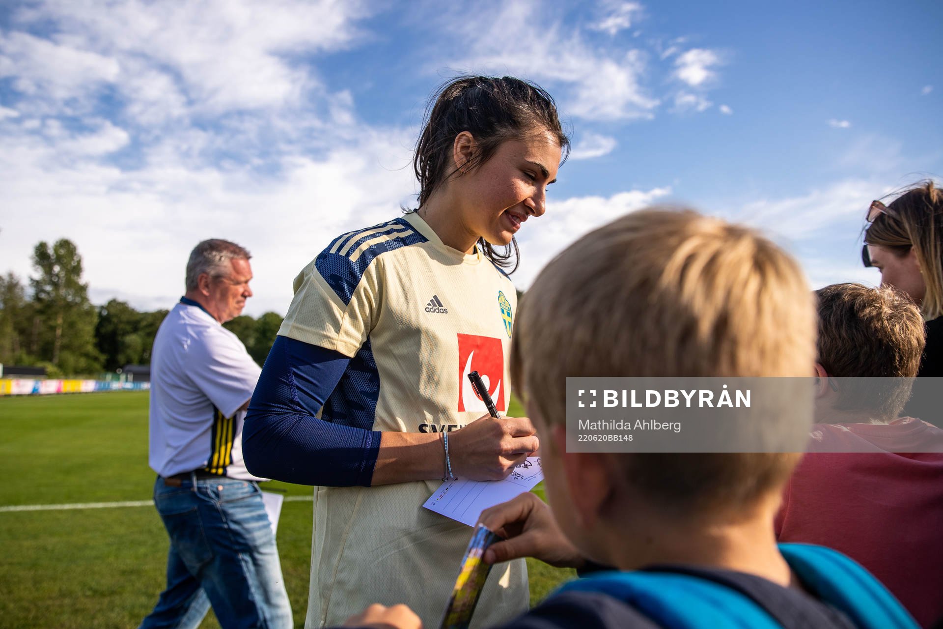 Goalkeeper Zecira Musovic of the Swedish women's national
