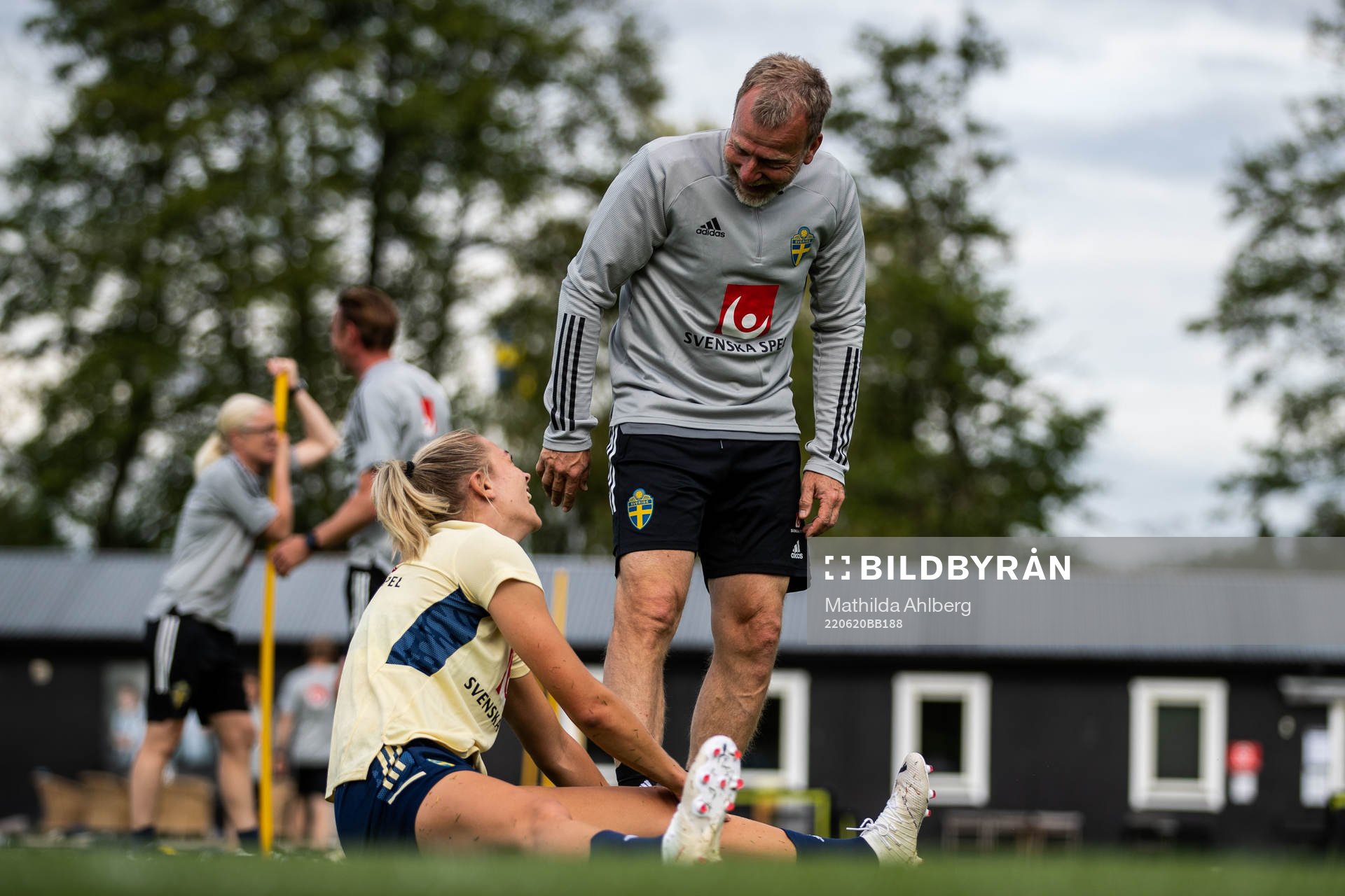 Physio Pontus Ekblom of the Swedish women's national