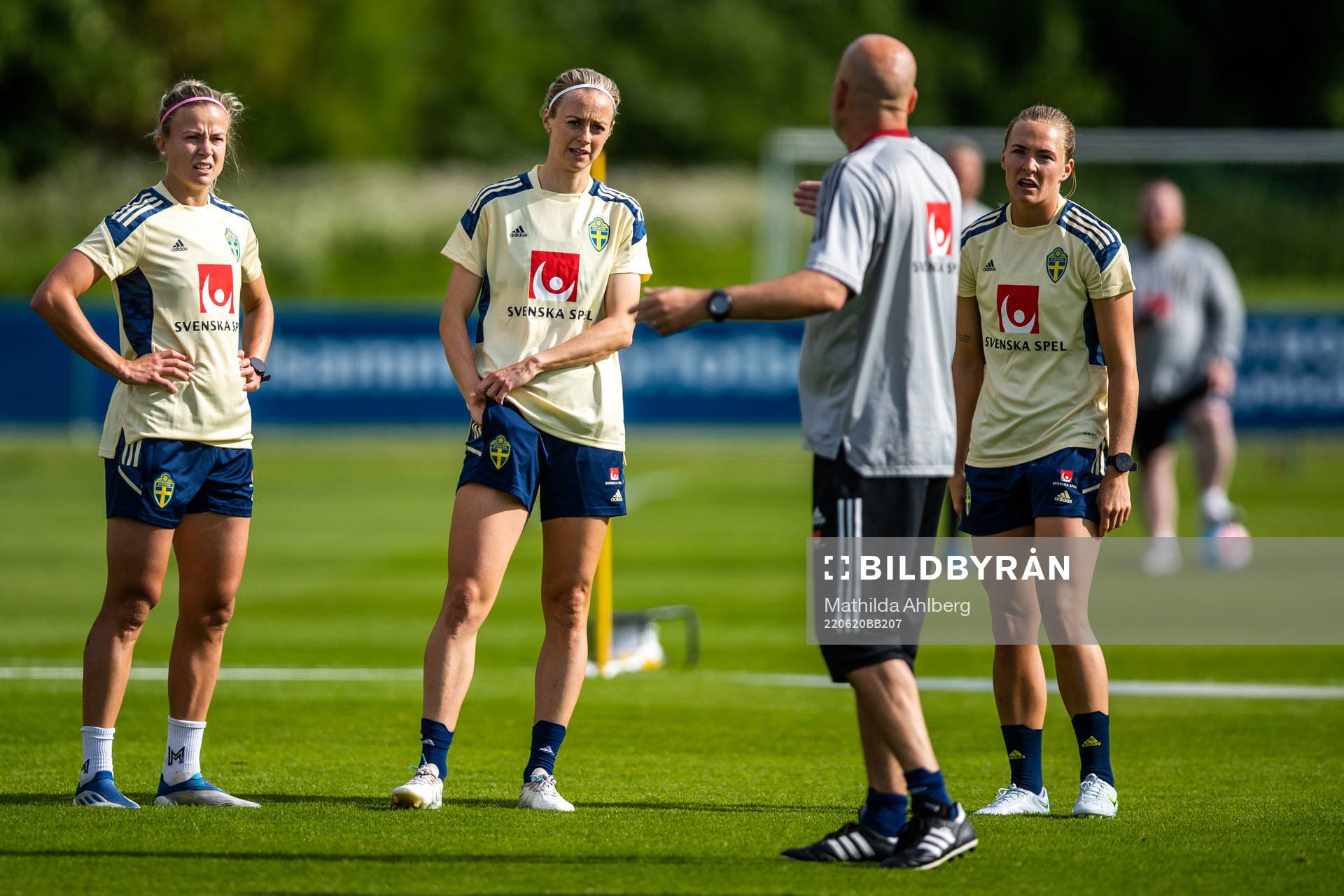 Hanna Glas, Amanda Ilestedt and Magdalena Eriksson of the