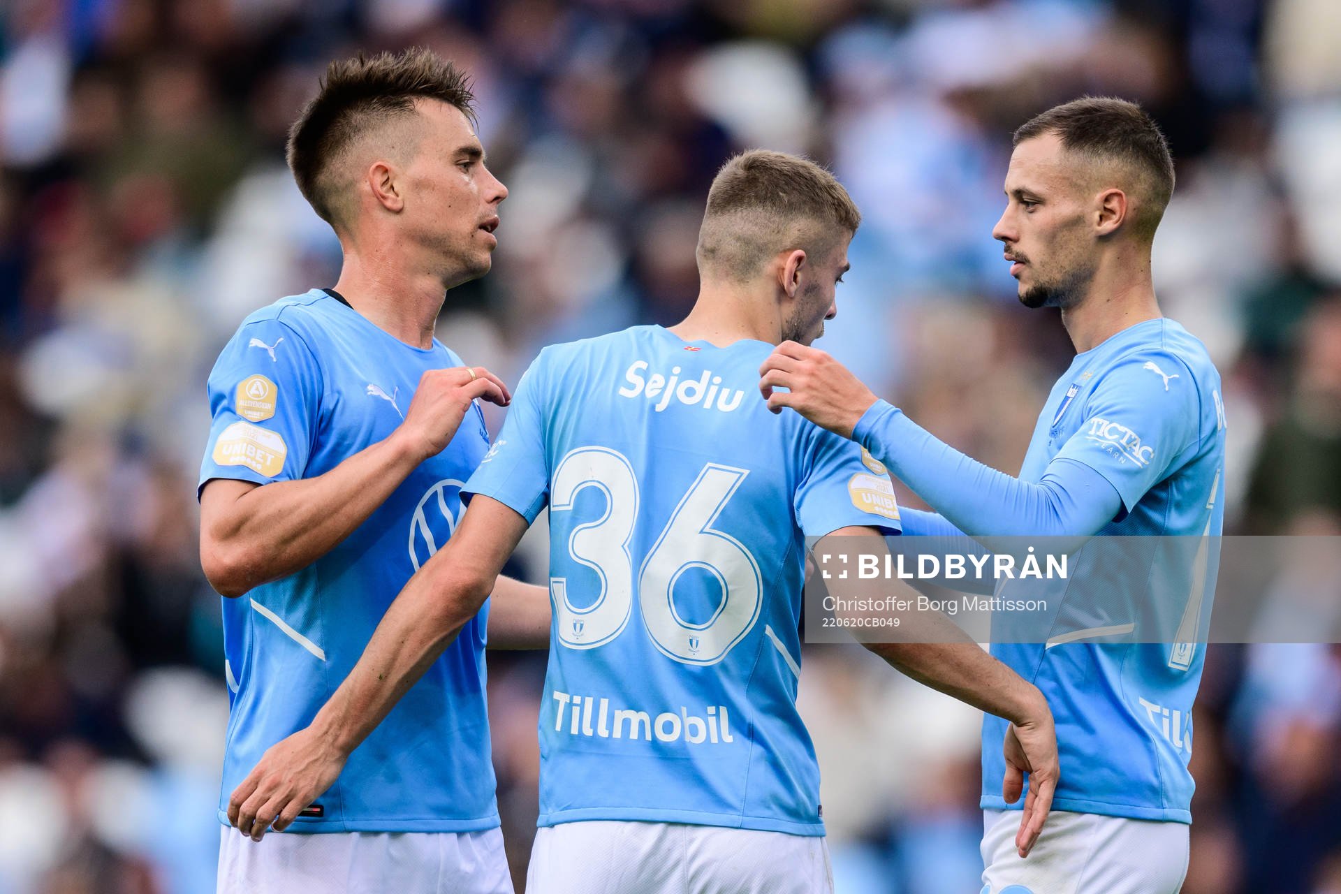 Malmö FFs Jonas Knudsen, Patriot Sejdiu och Veljko