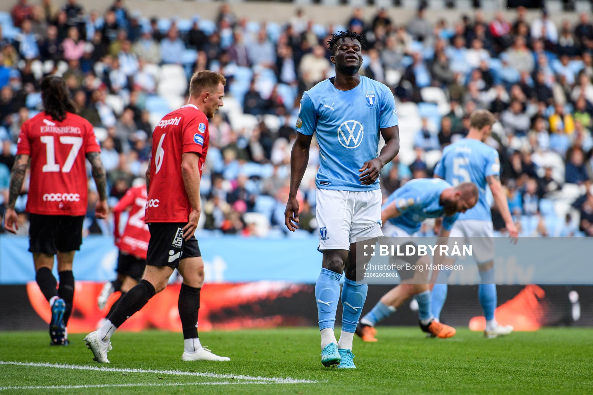 Malmö FFs Malik Abubakari deppar