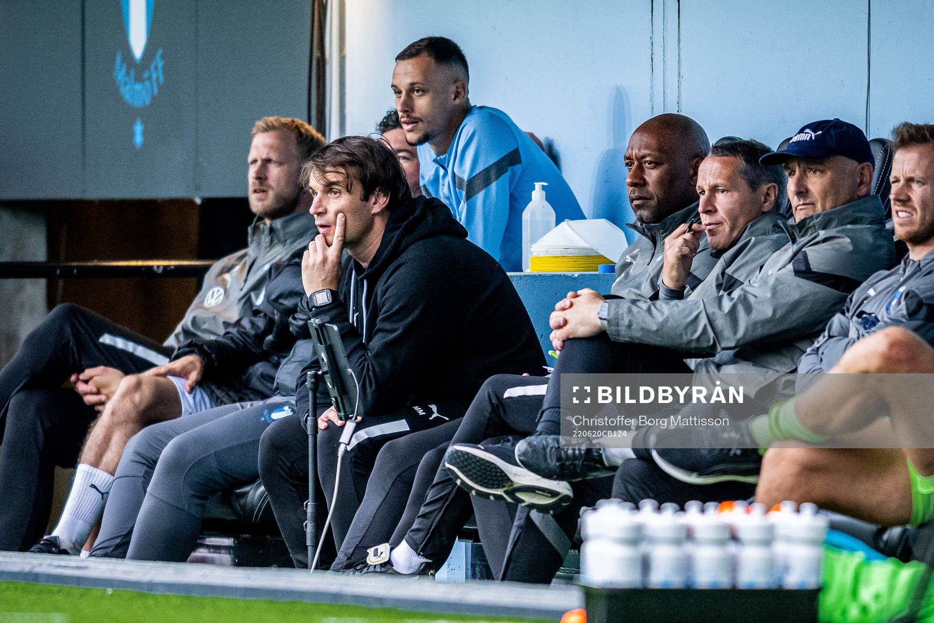 Malmö FFs tränare Milos Milojevic, Veljko Birmancevic,