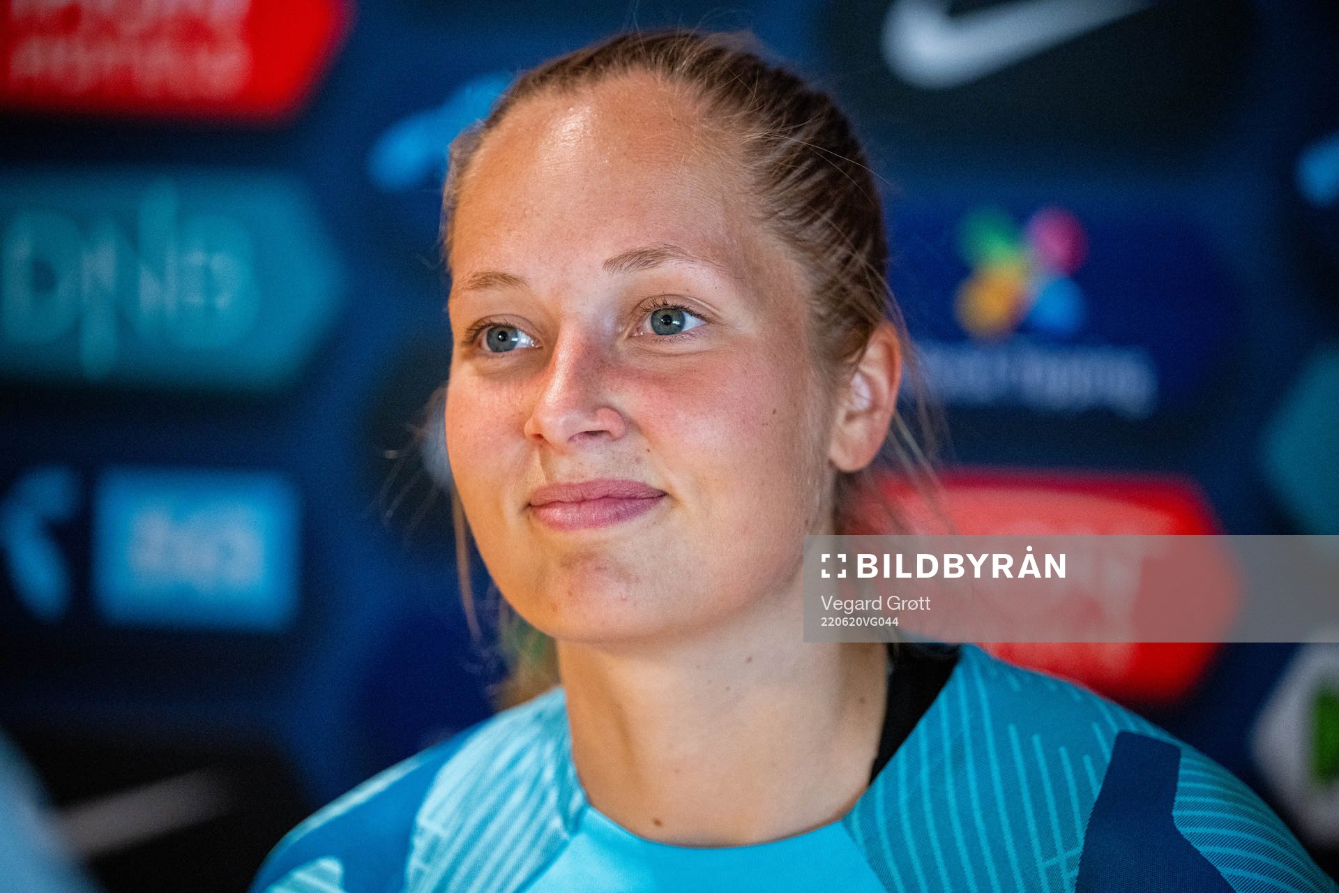 Goalkeeper Aurora Mikalsen of the Norwegian women's