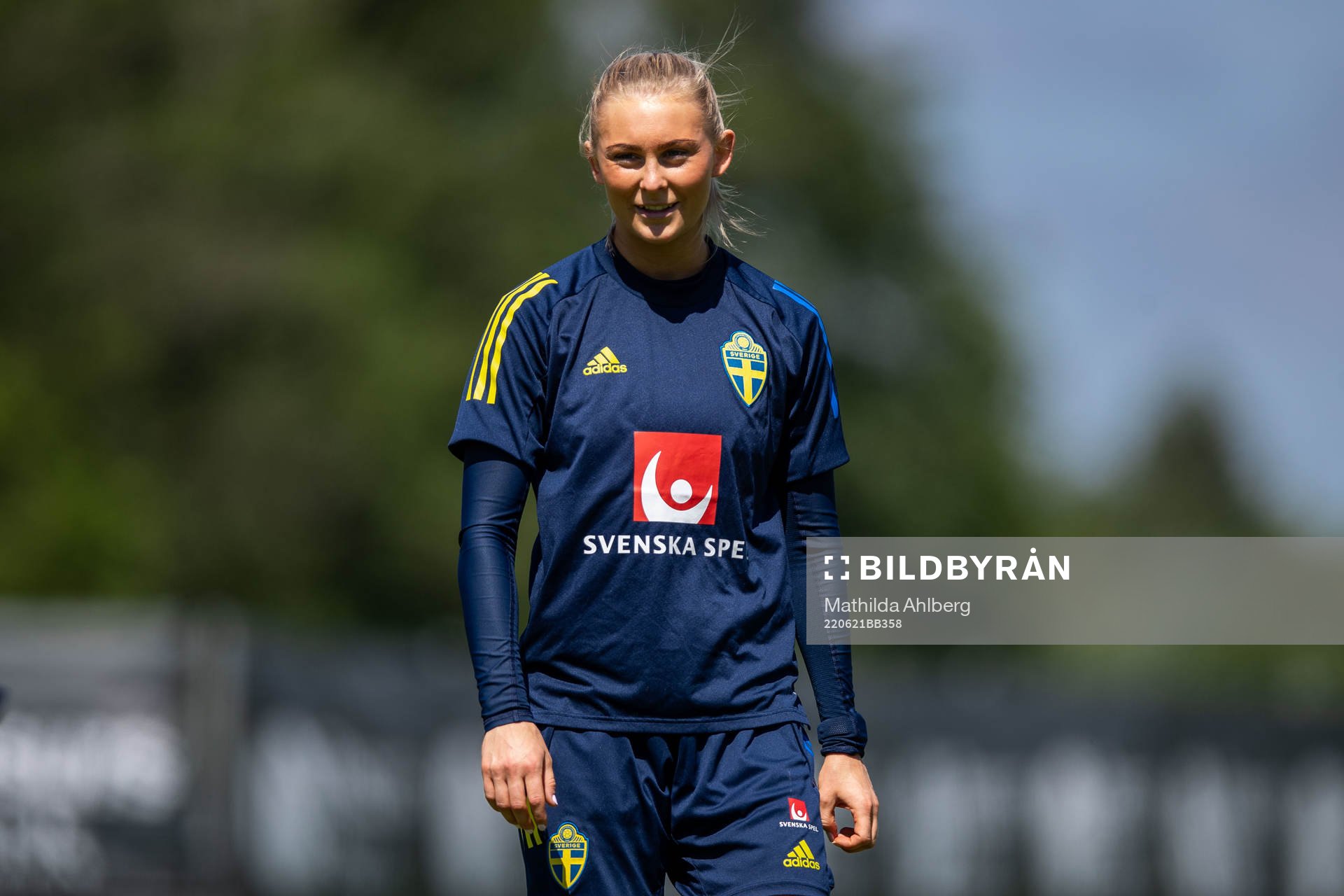 under en träning med Sveriges U23 damlandslag