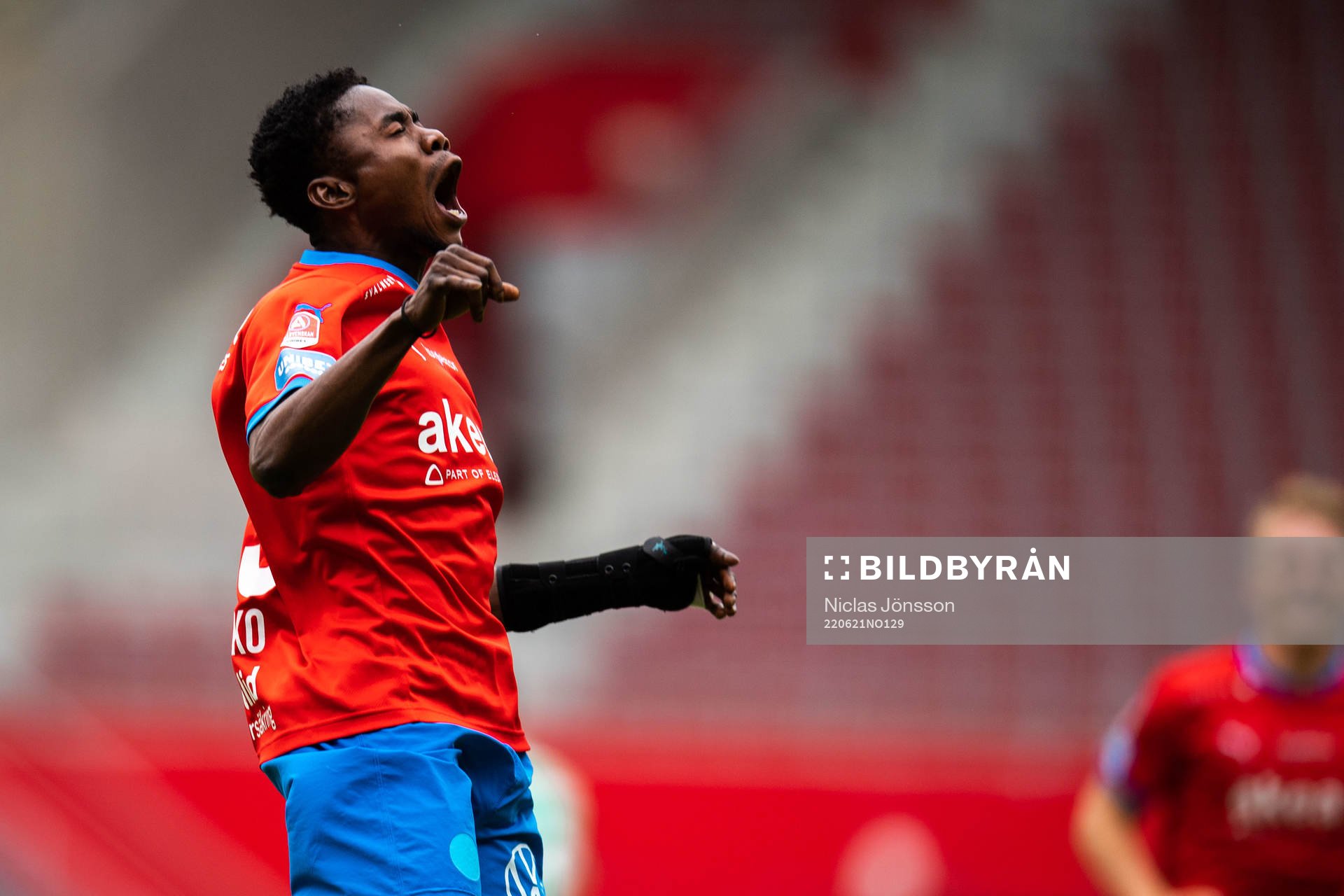 Helsingborgs Joseph Amoako jublar