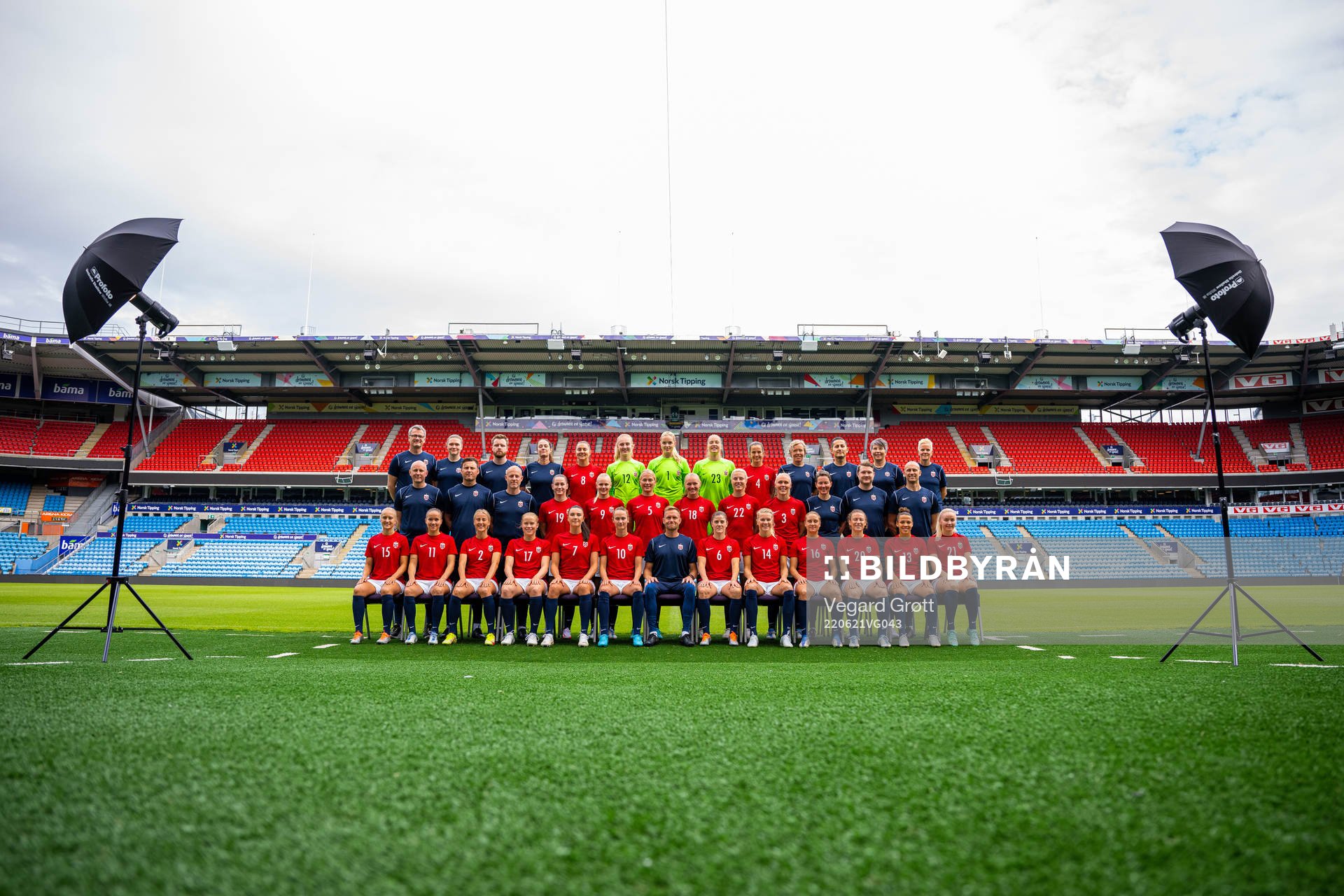 Players and staff of the Norwegian women's national