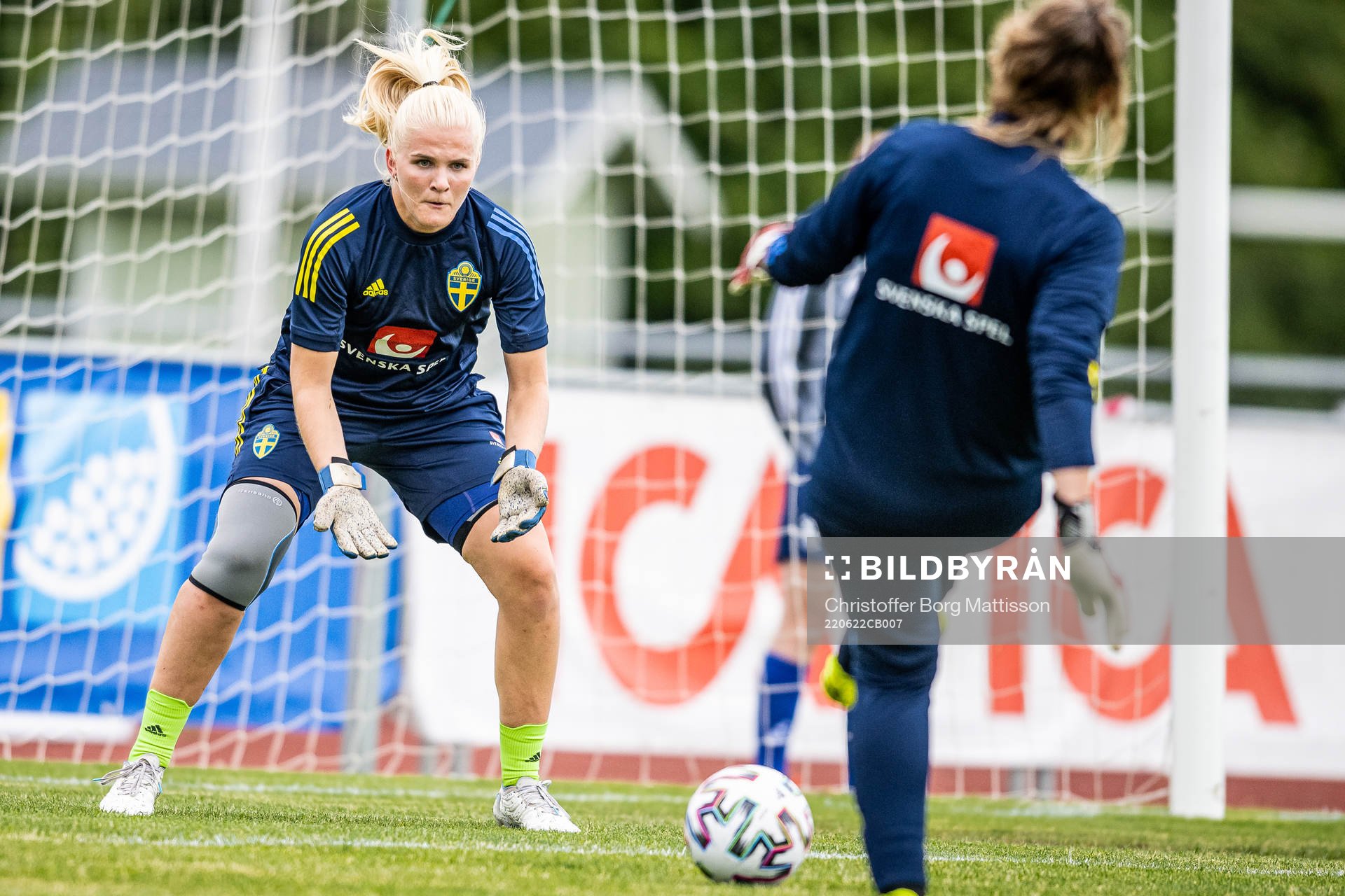 Goalkeeper Emma Holmgren of Sweden