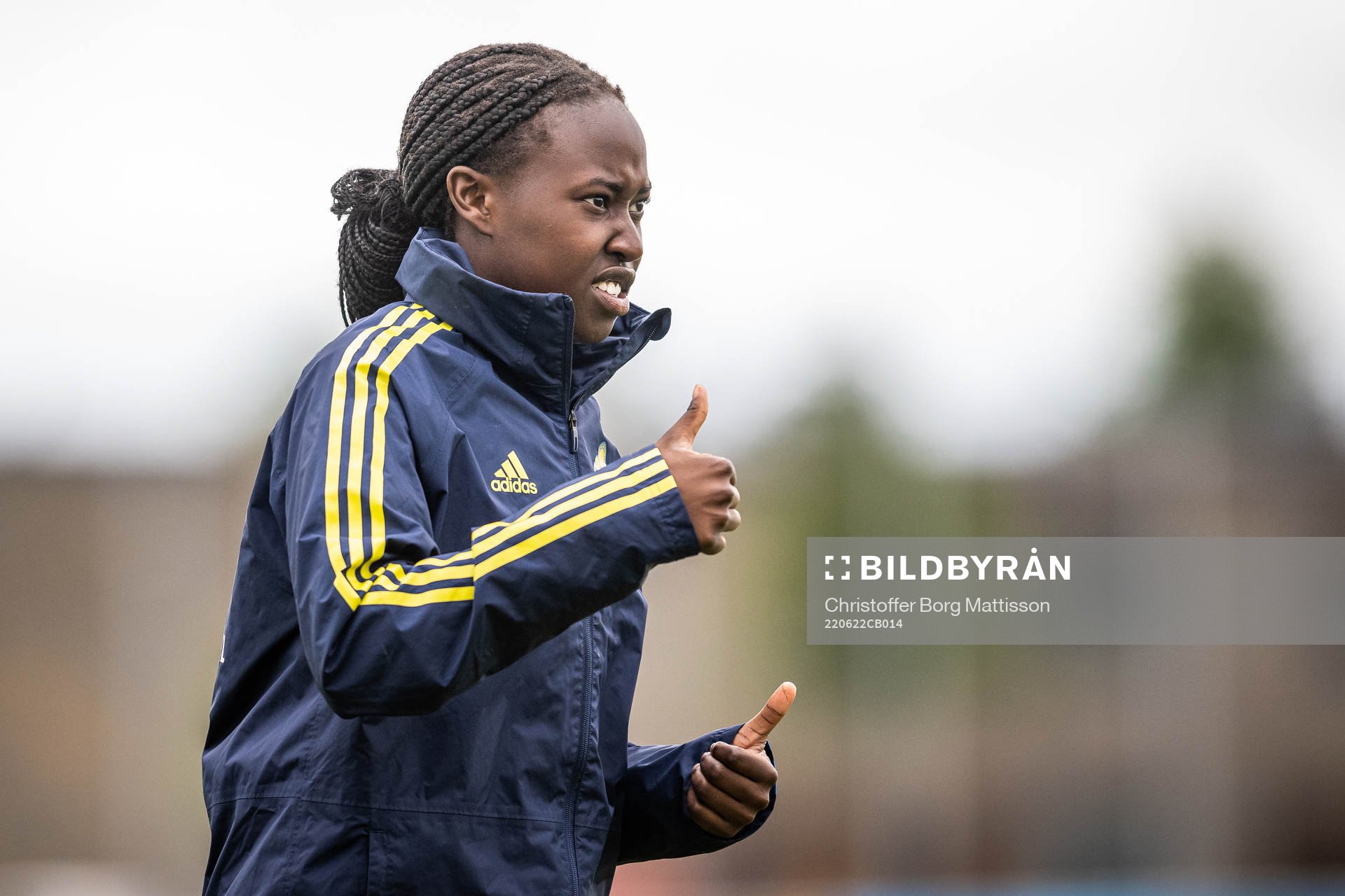 Goalkeeper Angel Mukasa of Sweden