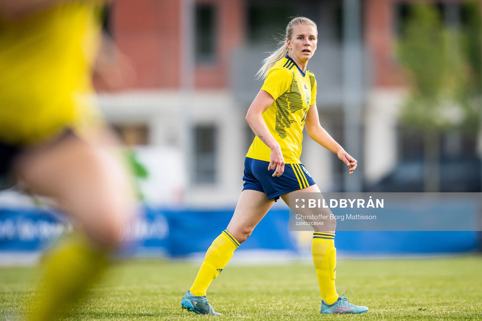 Nellie Lilja of Sweden during the international friendly football match between Sweden and India June 22, 2022 in Ängelholm.