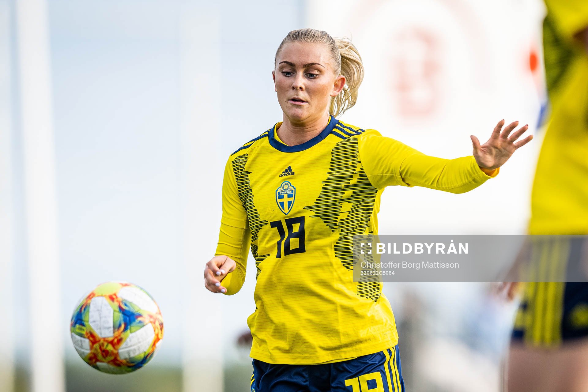 Beatrice Persson of Sweden during the international friendly football match between Sweden and India June 22, 2022 in Ängelholm.
