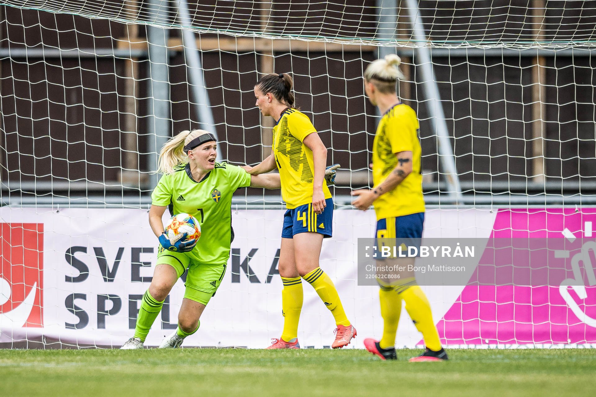 Goalkeeper Emma Holmgren of Sweden