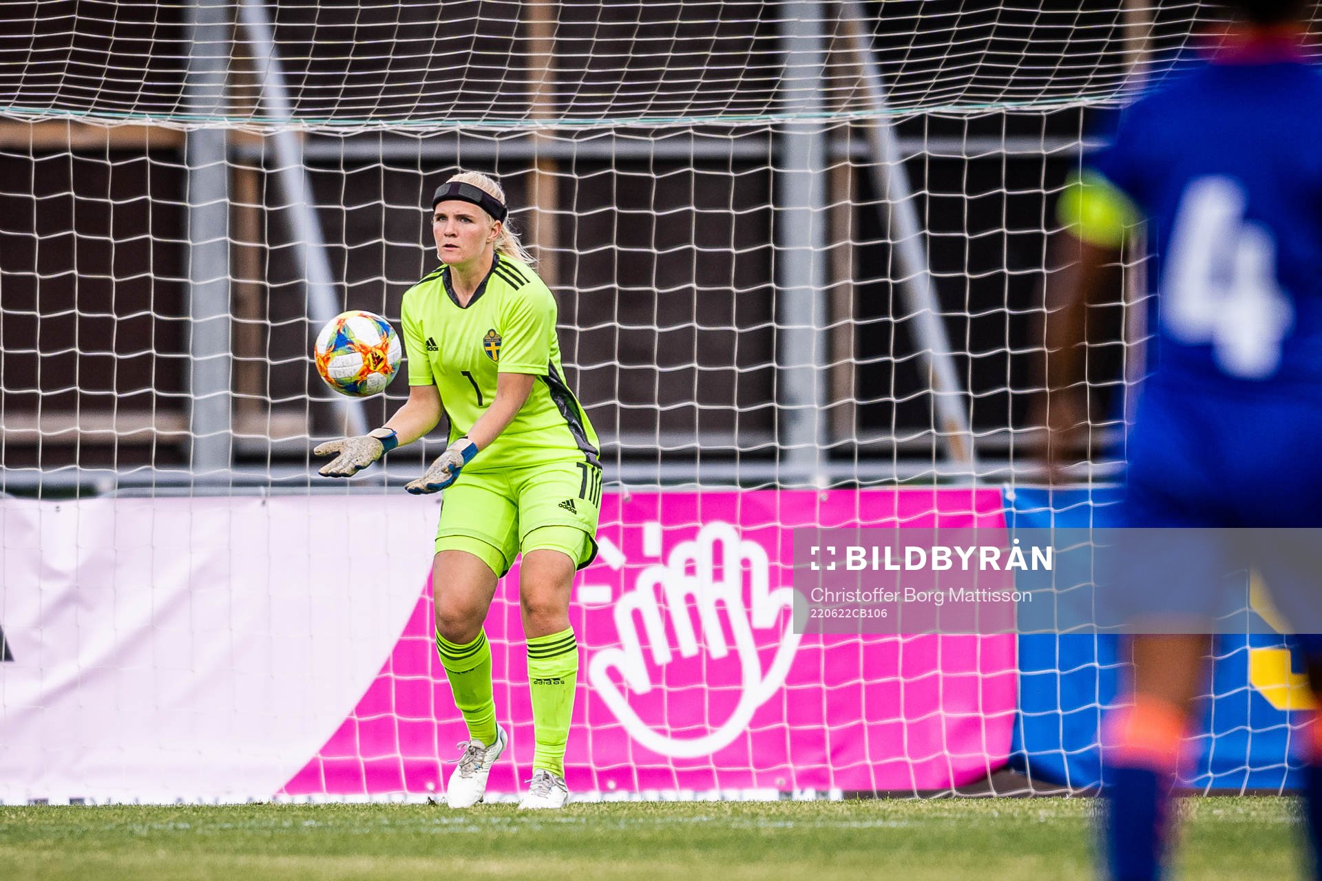 Goalkeeper Emma Holmgren of Sweden