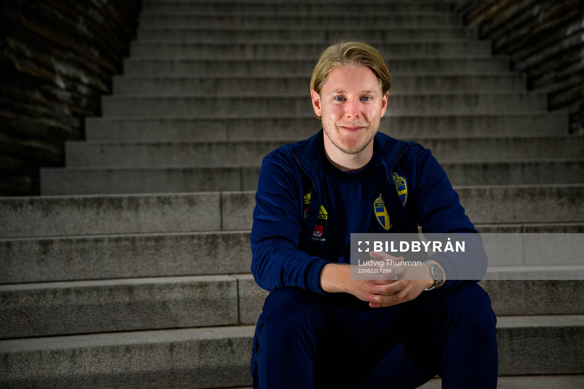 Fredrik Madestam, press officer, poses for a portrait