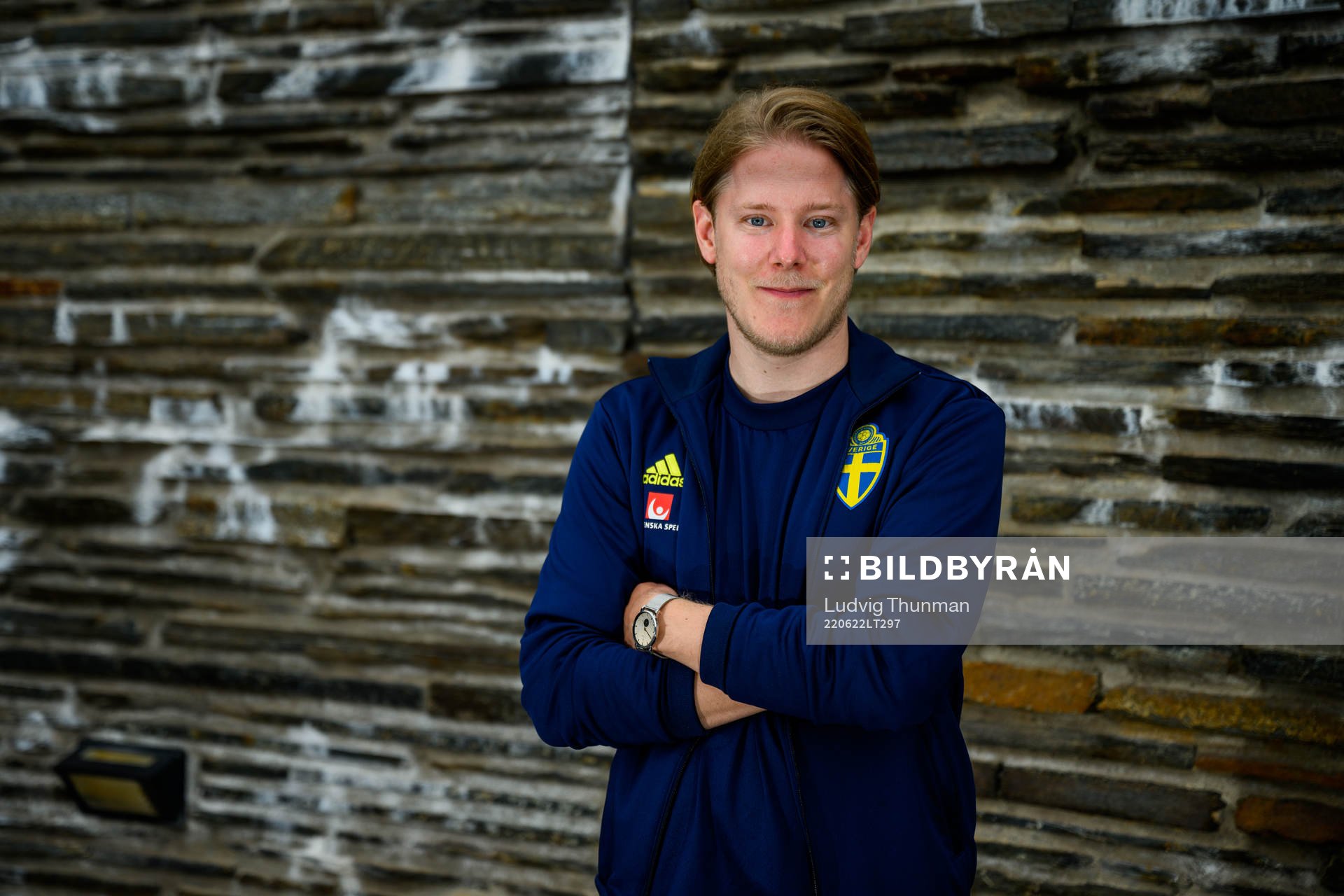 Fredrik Madestam, press officer, poses for a portrait