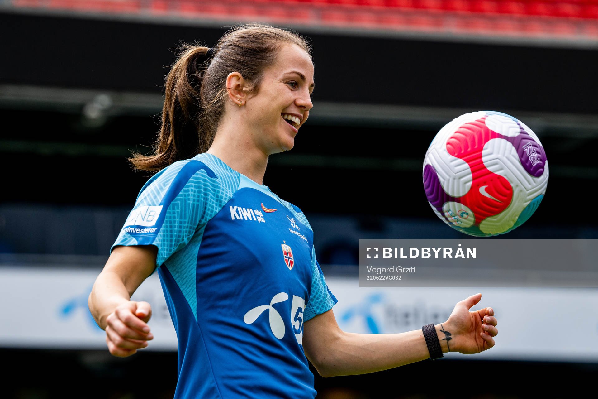 Tuva Hansen of the Norwegian women's national football team