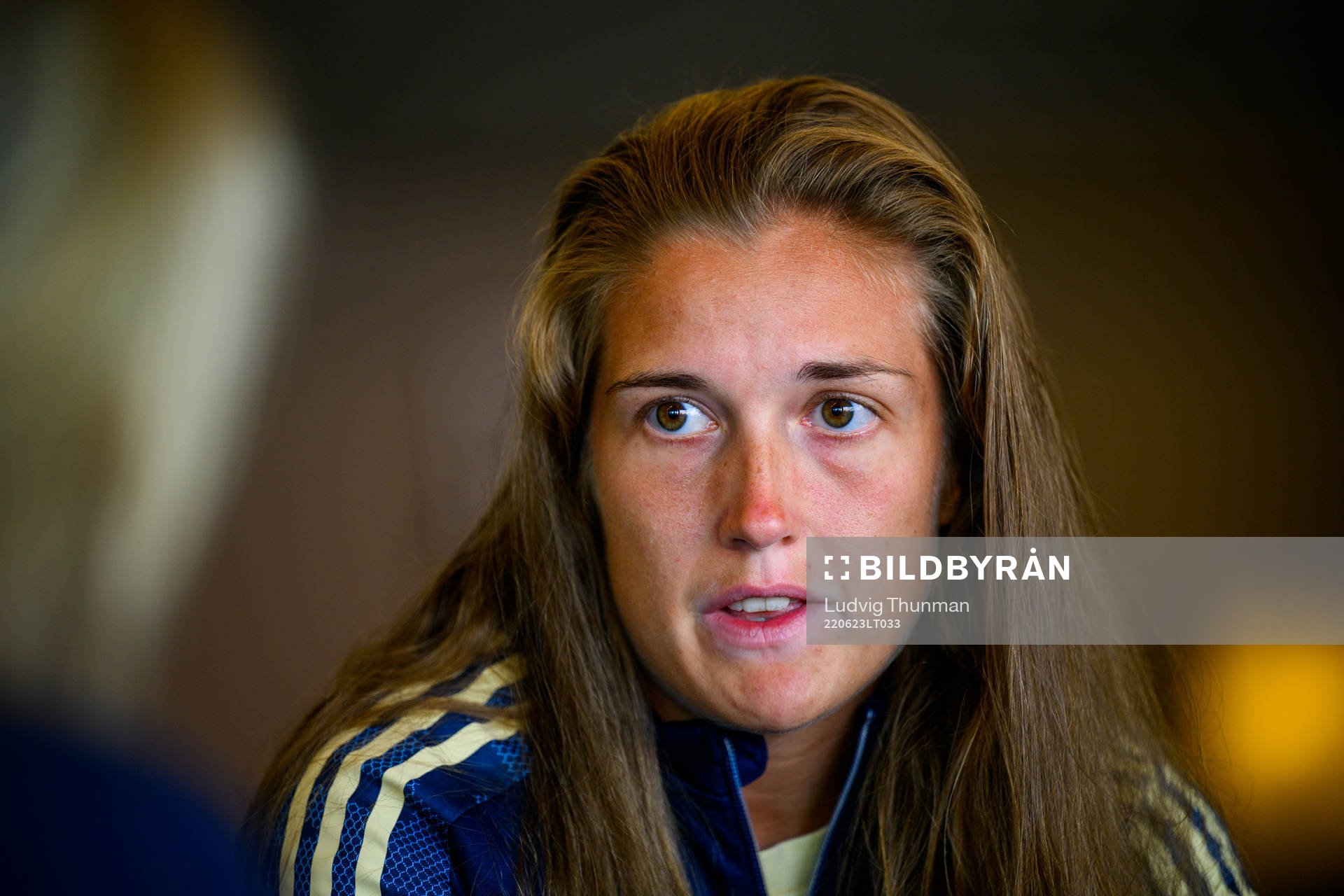 Filippa Angeldahl is interviewed by the media