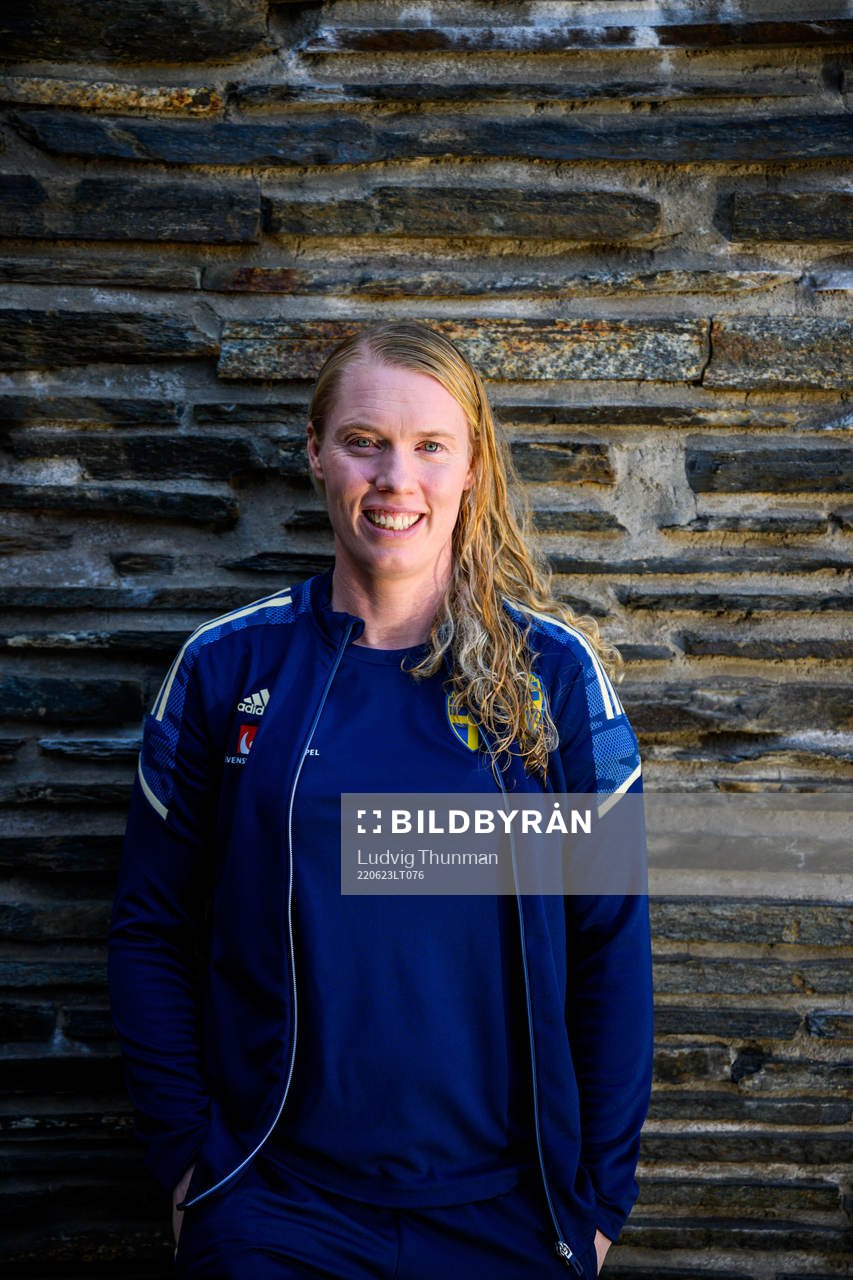 Goalkeeper Hedvig Lindahl poses for a portrait