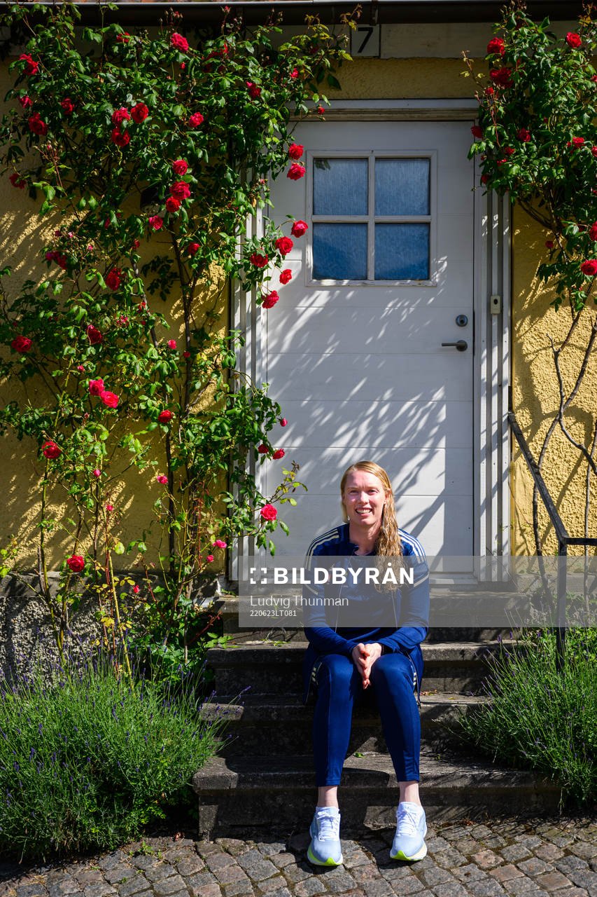 Goalkeeper Hedvig Lindahl poses for a portrait