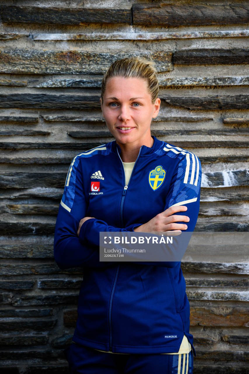 Goalkeeper Jennifer Falk poses for a portrait