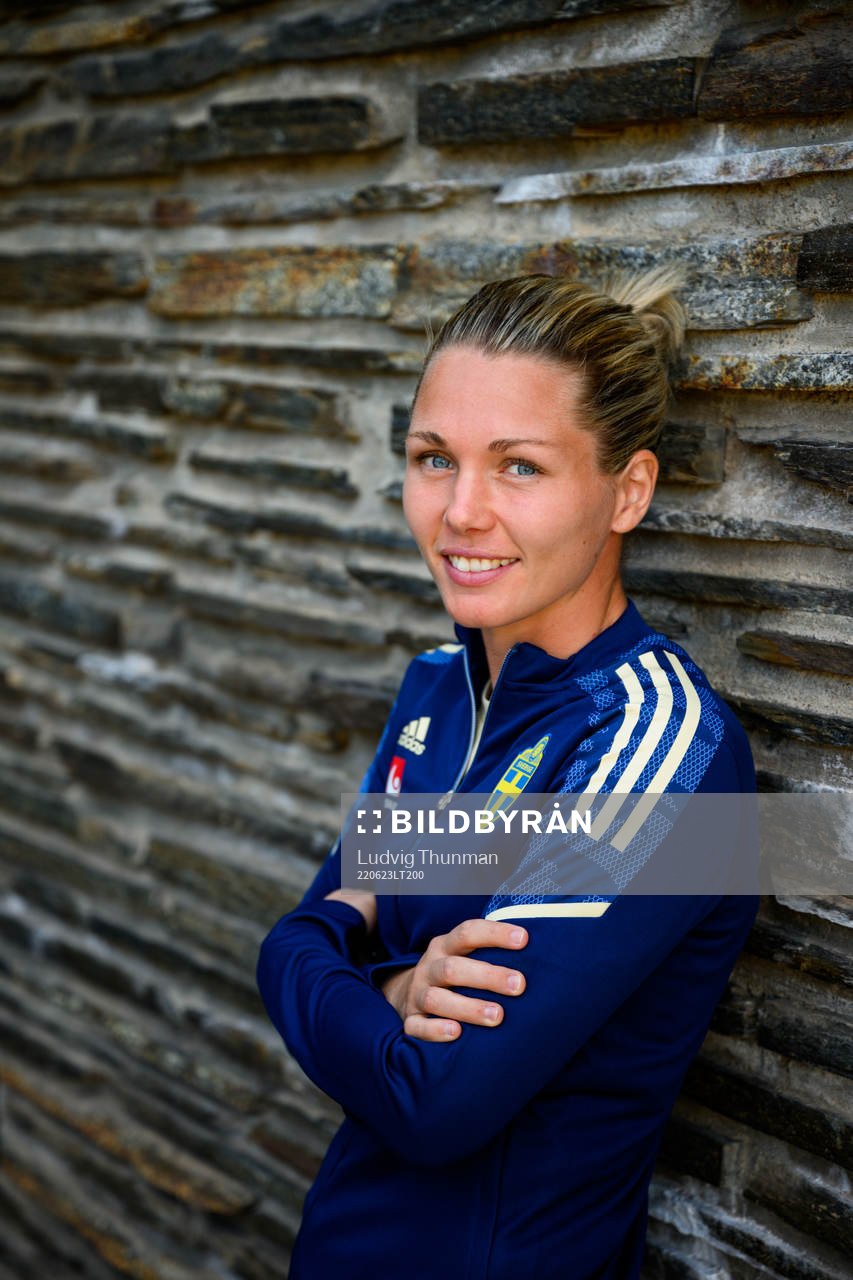 Goalkeeper Jennifer Falk poses for a portrait