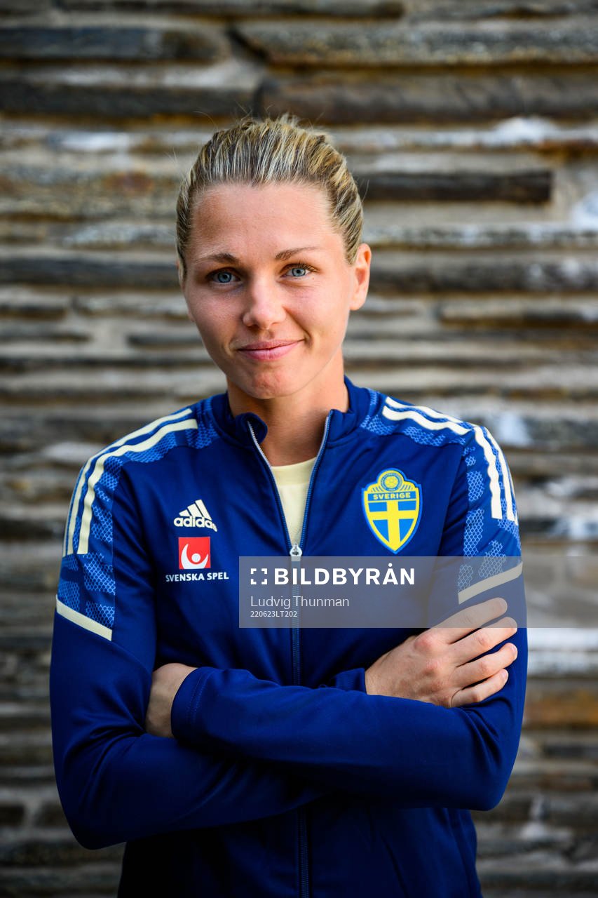 Goalkeeper Jennifer Falk poses for a portrait