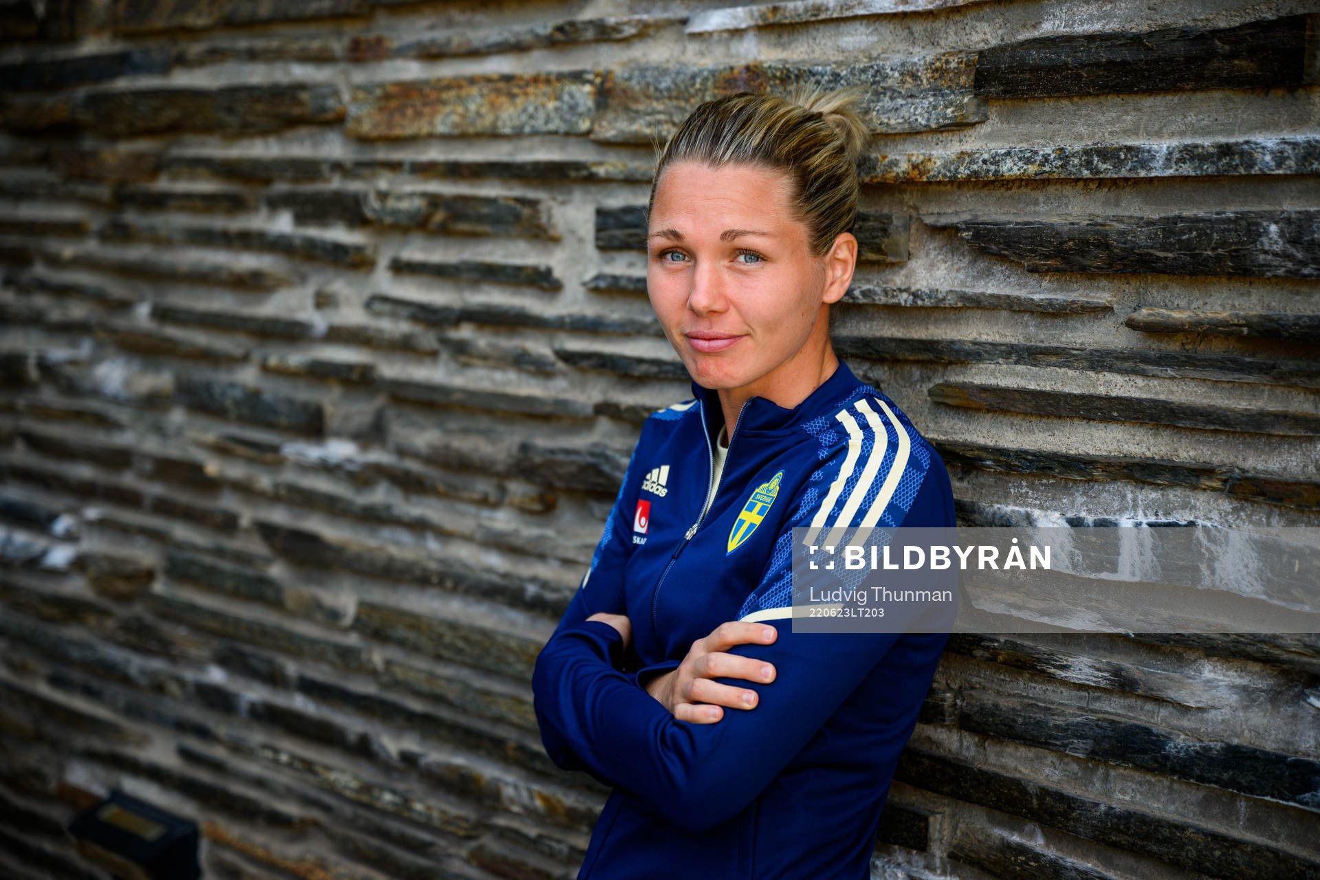 Goalkeeper Jennifer Falk poses for a portrait
