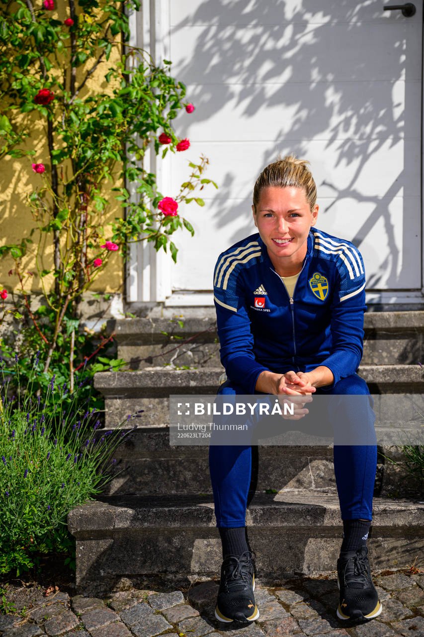 Goalkeeper Jennifer Falk poses for a portrait
