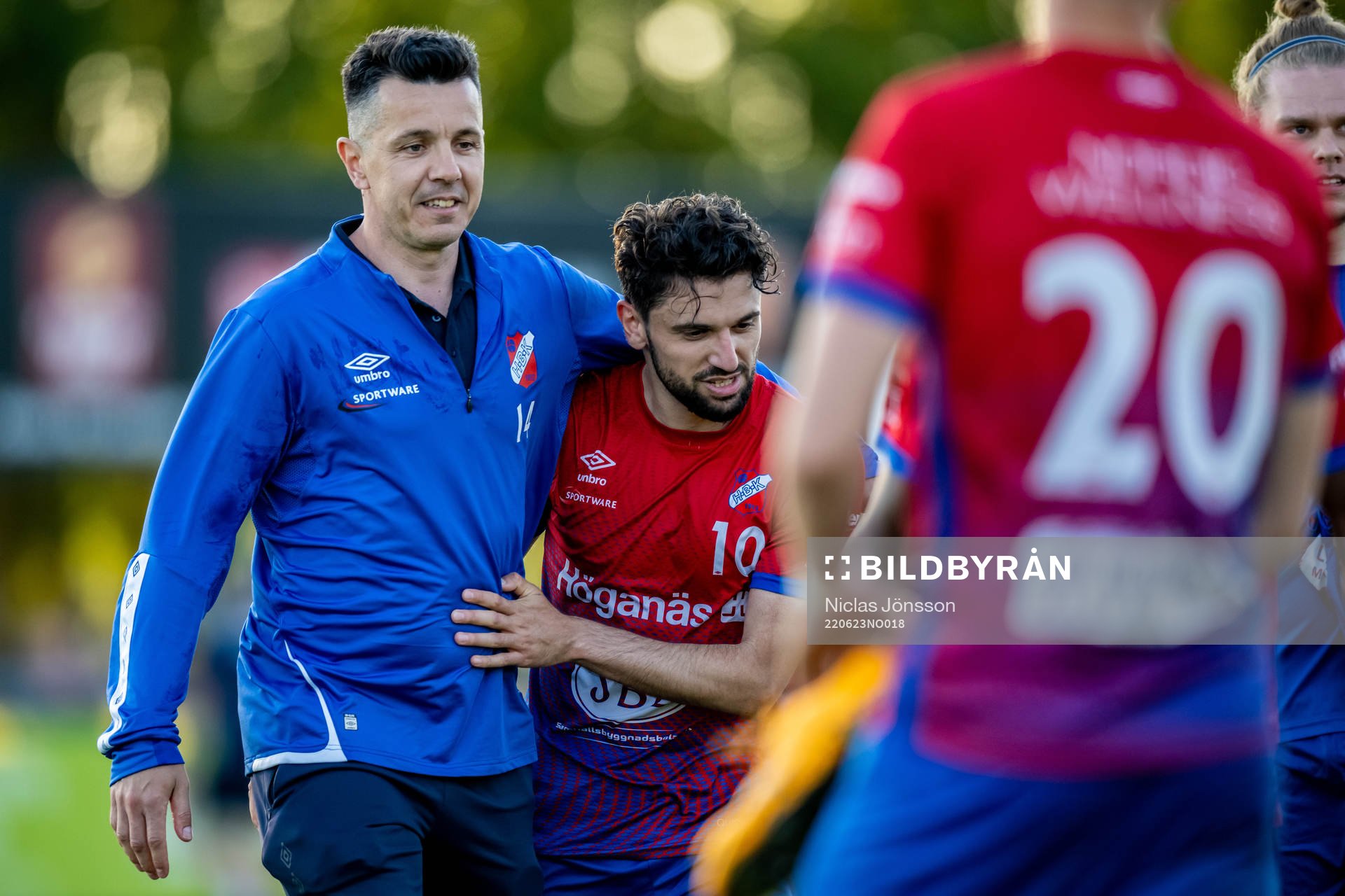 Höganäs Zlatko Sarajlic och Radwan Shaker jublar