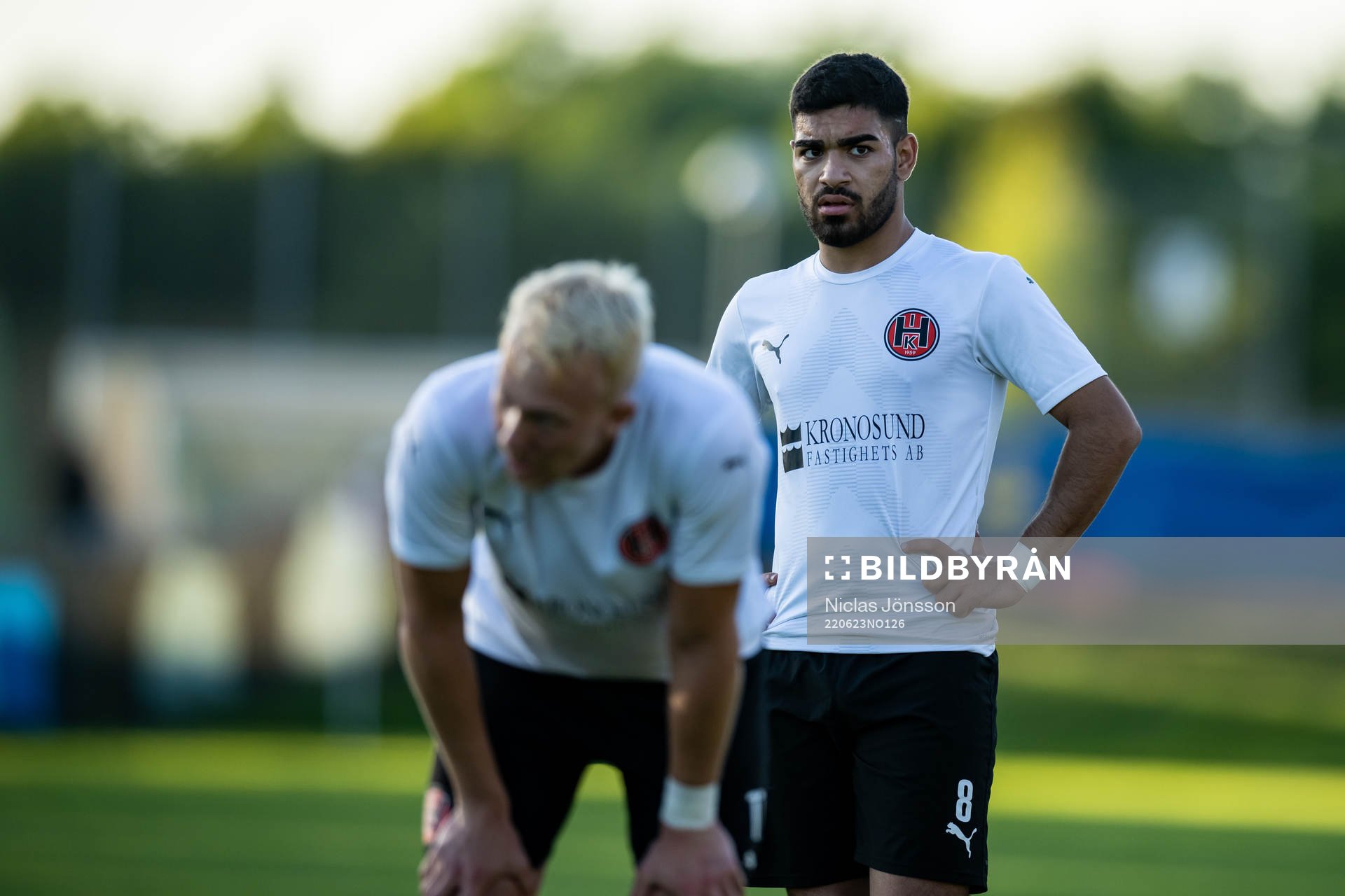 Hittarps Johan Ozmanov under fotbollsmatchen i Division 2 mellan Hittarp och Höganäs den 23 juni 2022 i Helsingborg. 